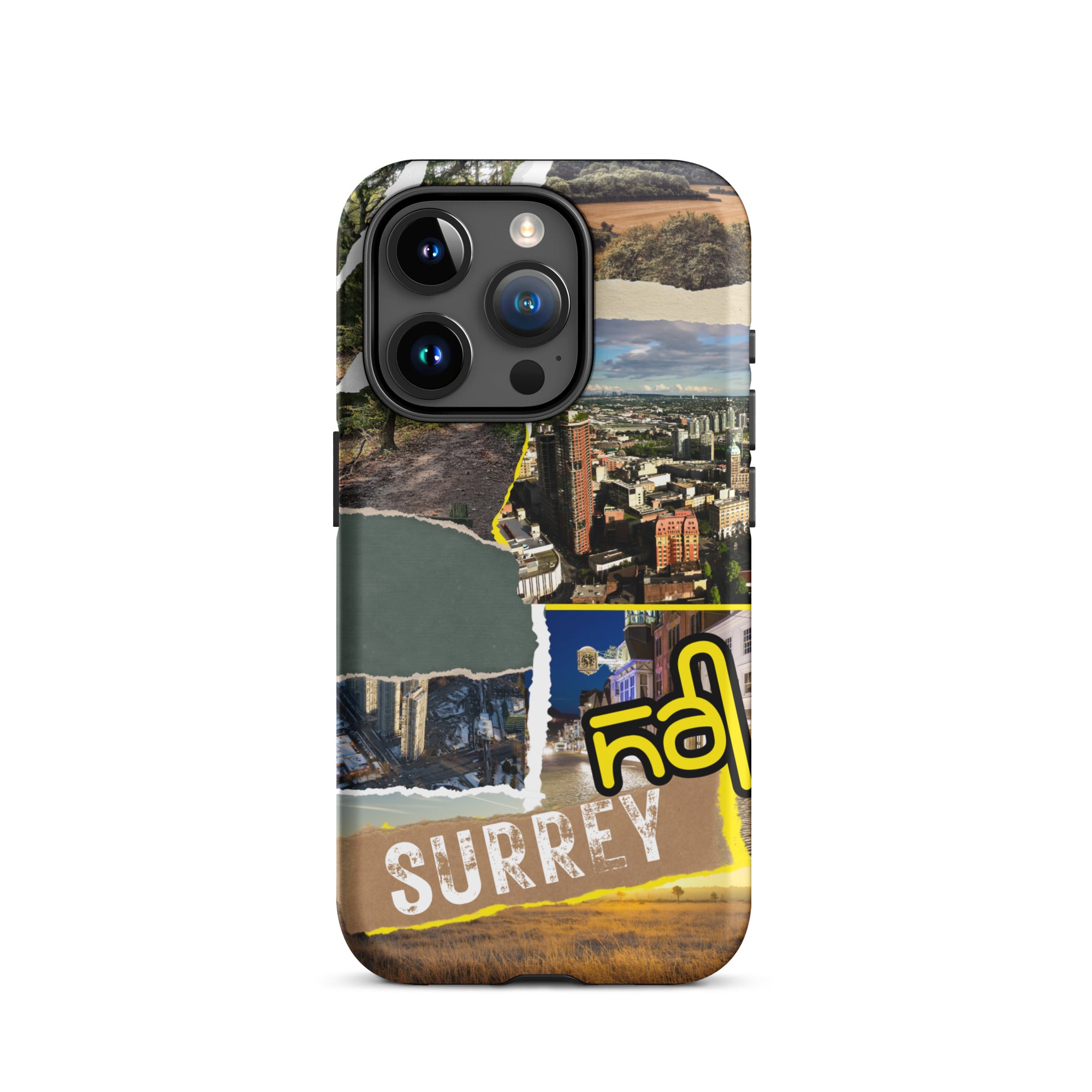 Premium Surrey Collage iPhone Case - Durable Protective Cover with Stylish Design for iPhone [Model] - Perfect for Everyday Use, Travel & Gifting