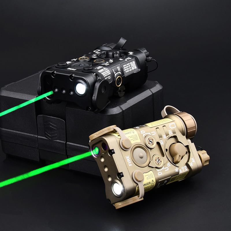 Metal L3-NL Box Laser Sight with IR Laser & Green Laser | Strobe/Momentary/Constant Modes | 150 Lumens White Light LED Flashlight | Pressure Switch | Fits 20mm Rail | Perfect for Tactical Shooting, Hunting & Outdoor Adventures