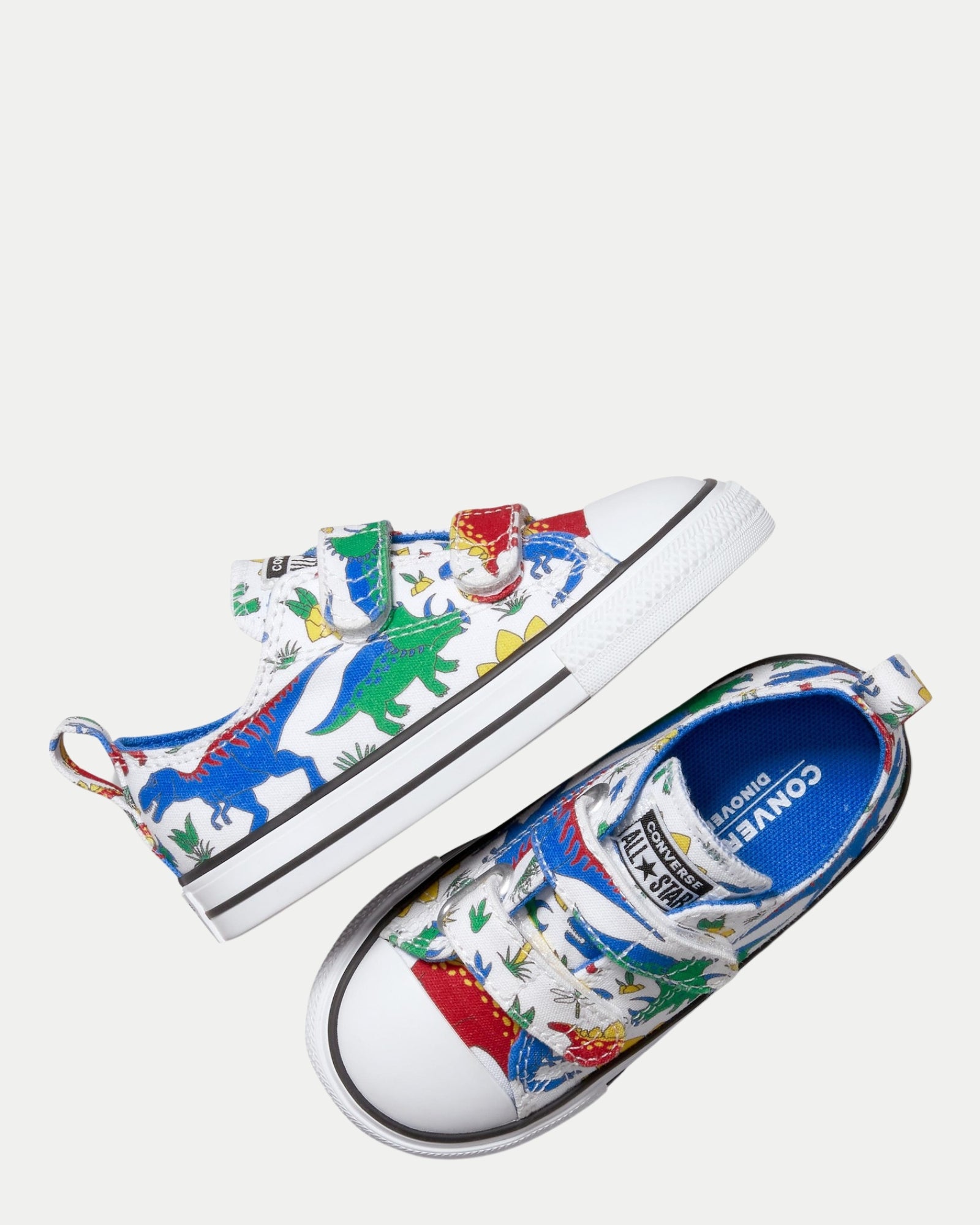 CT AS 2V OX Dinocons Inf B Sneakers in White, Totally Blue & Enamel Red | Stylish & Comfortable for Running, Walking & Casual Wear