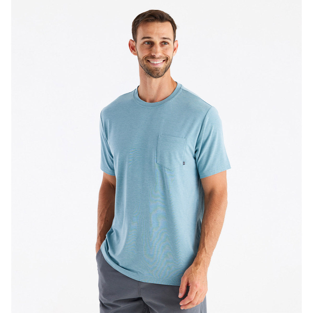 Breathable Men's Bamboo Flex Pocket T-Shirt - Soft Eco-Friendly Casual Tee for Everyday Wear, Gym & Outdoor Activities