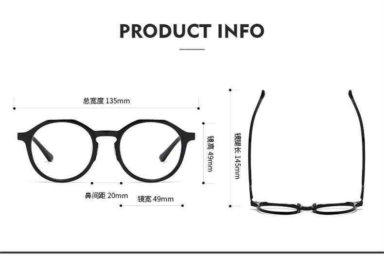 Stylish Black Acetate Polygon Full Rim Eyeglasses for Women - S9657 | Perfect for Office, Reading & Fashion Accessories