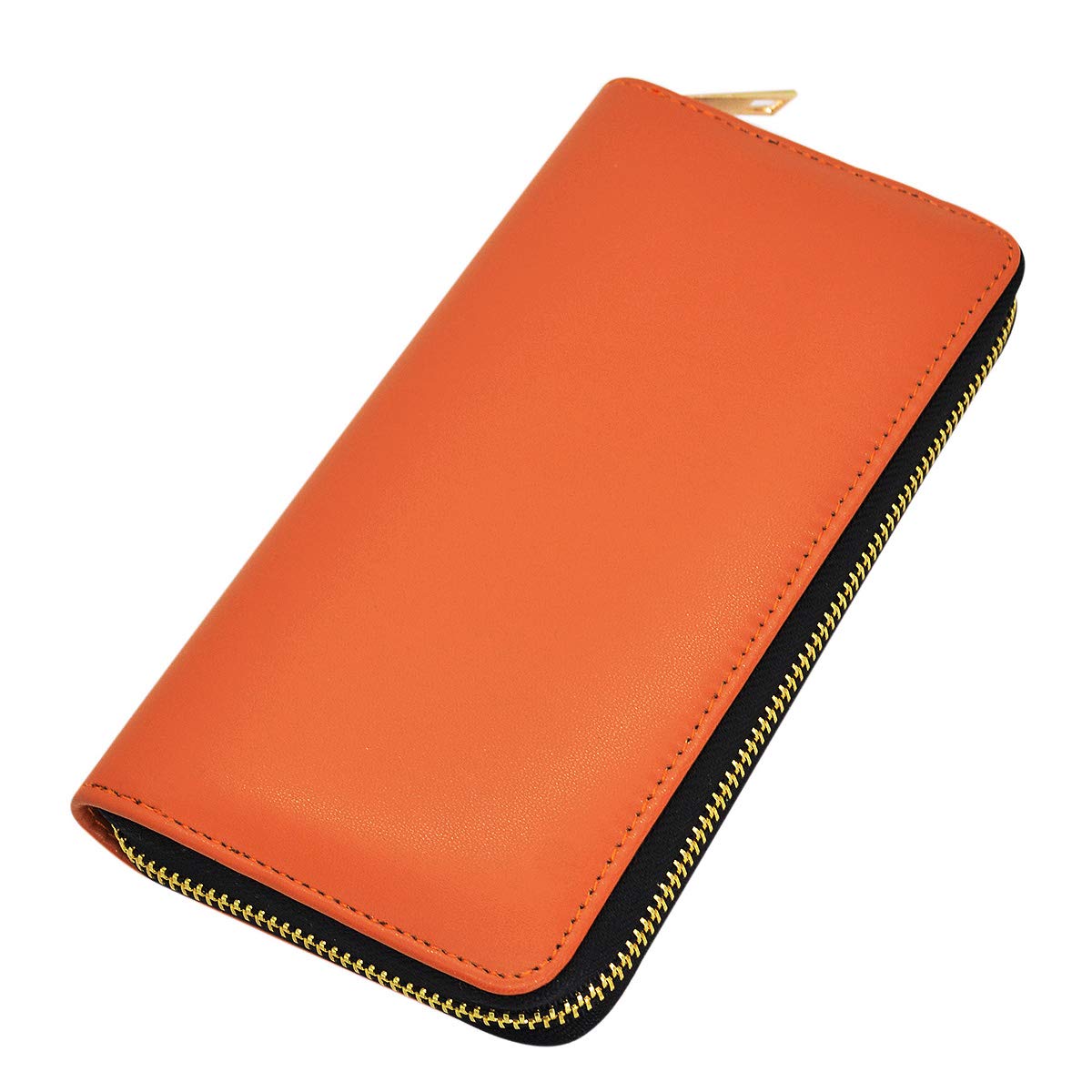 Premium Smooth Vegan Leather Zip Around Wallet for Women & Men - RFID Blocking, Multiple Card Slots - Perfect for Travel, Business & Everyday Use