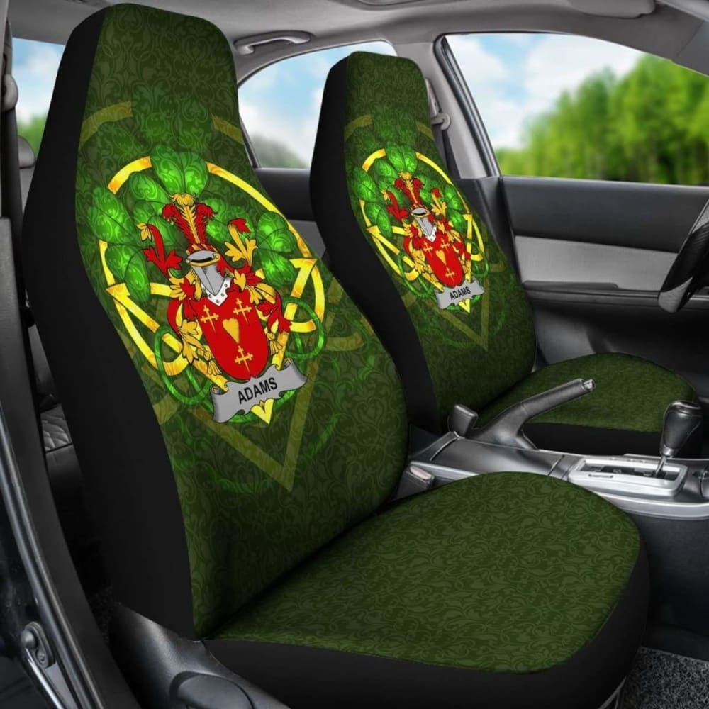Adams Ireland Car Seat Cover Set of 2 - Celtic Shamrock Design, Universal Fit for Cars, Trucks & SUVs - Perfect for St. Patrick's Day, Irish Pride & Everyday Protection
