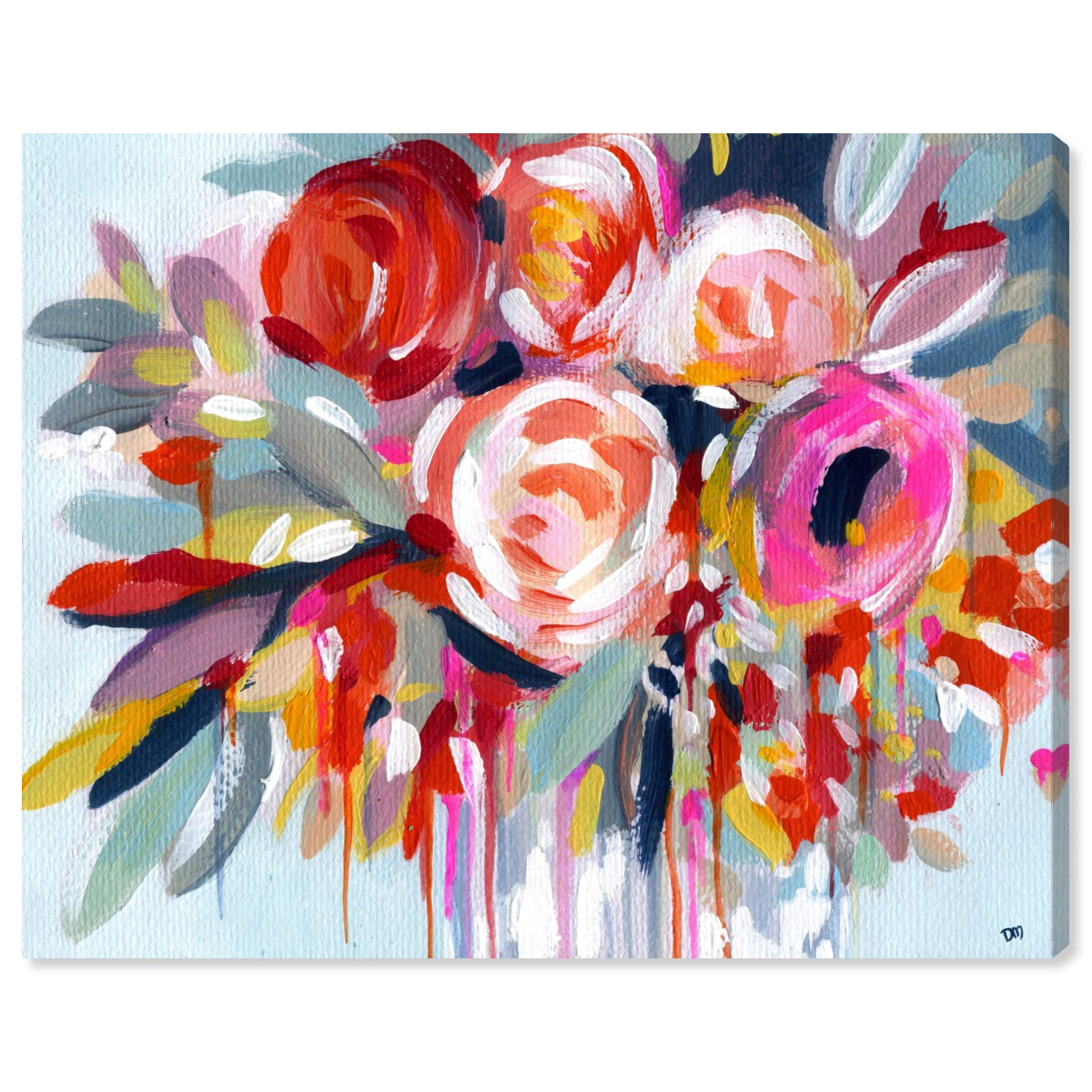 Floral Wall Art Canvas Prints 'Fleur' - Elegant Botanical Home Decor for Living Room, Bedroom & Office