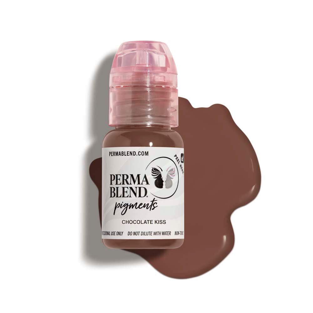 Perma Blend Chocolate Kiss Tattoo Pigment - Professional Tattoo Ink for Artists, Permanent Makeup & Cosmetic Tattooing - Ideal for Lips, Eyebrows & Beauty Enhancements