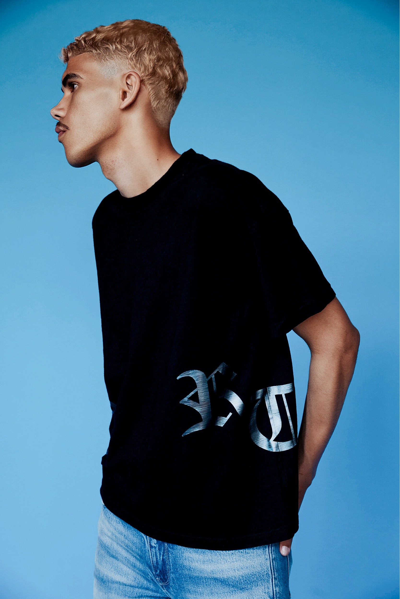 COLT TEE | Black Metallic Wrap Around T-Shirt for Women | Perfect for Casual Wear, Night Out & Street Style Fashion