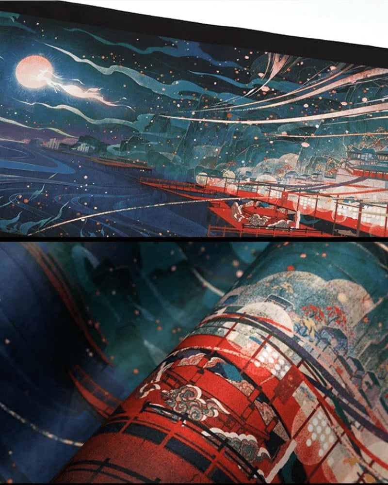 Genshin Impact© Gaming Desk Mat - Midsummer Island Adventure Design - Non-Slip Mouse Pad for PC Gaming Setup - Perfect for Anime Fans & Streamers