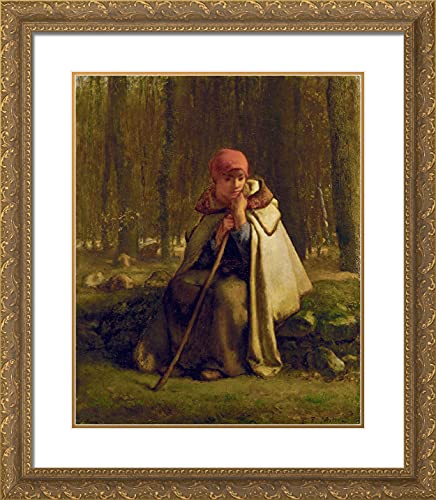 Gold Ornate Wood Frame with Double Matting
