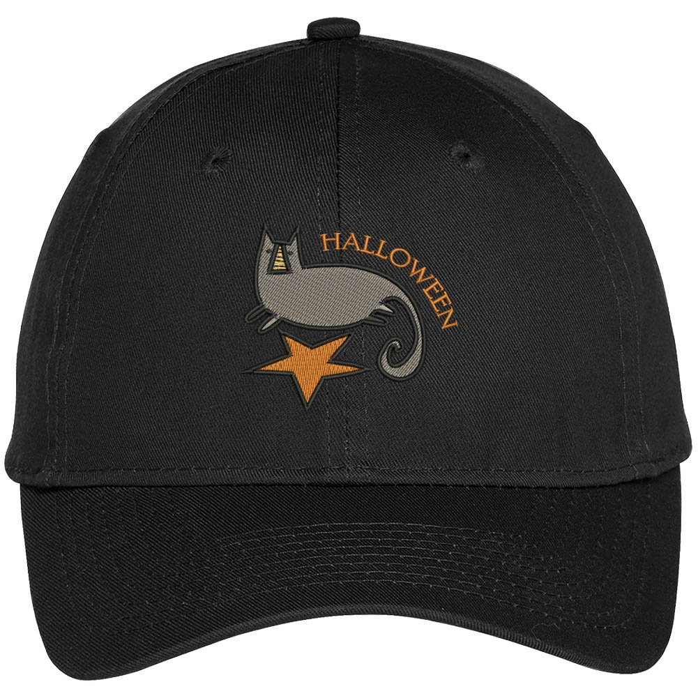 Stylish Halloween Cat Embroidered Unisex Baseball Cap - Trendy Fashion Hat for Men & Women - Perfect for Costume Parties, Trick or Treating, and Fall Festivals
