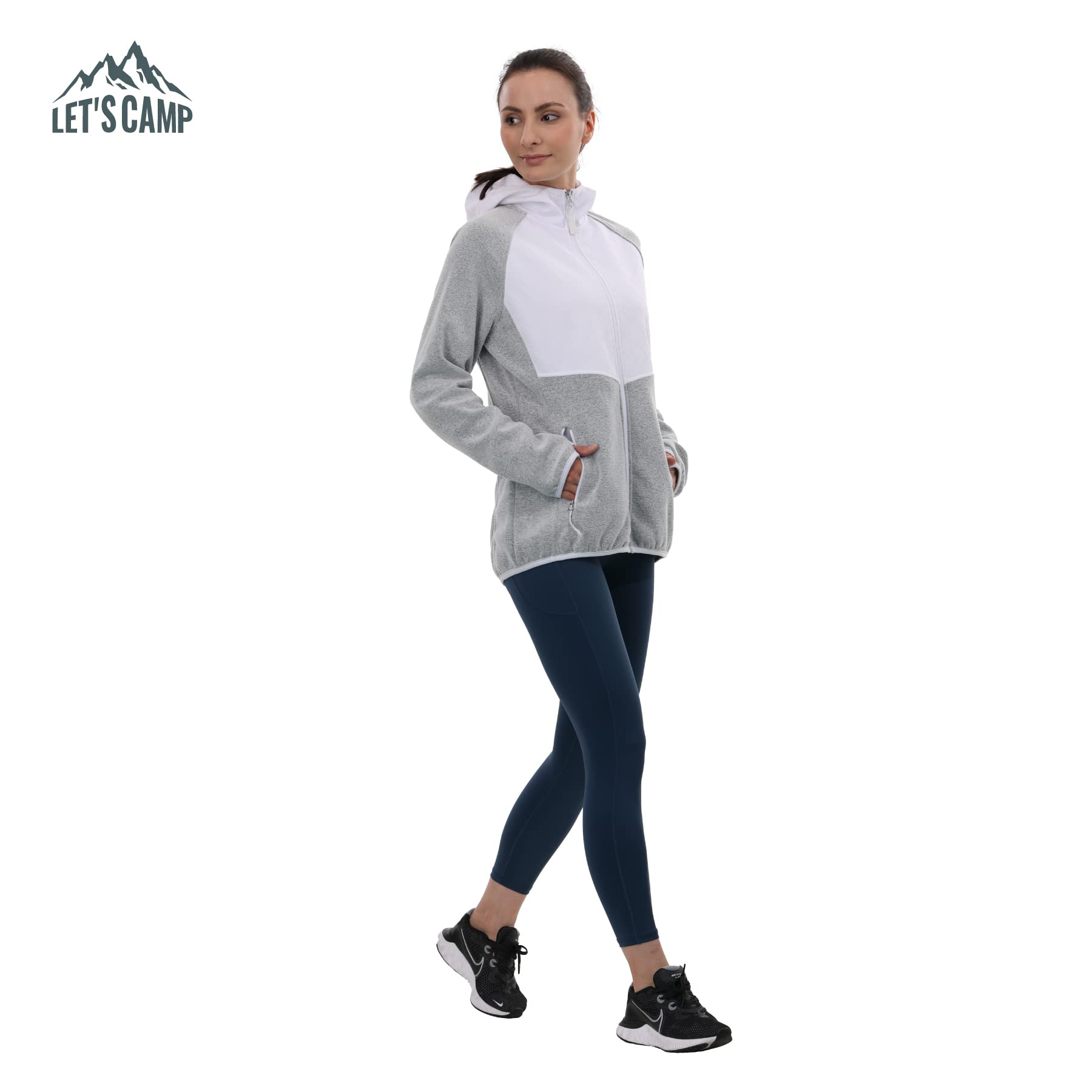 LET’S CAMP High Waisted Leggings with Pockets for Women - Tummy Control Workout Running Yoga Leggings - Comfortable & Stretchy Activewear for Gym, Lounge & Everyday Wear