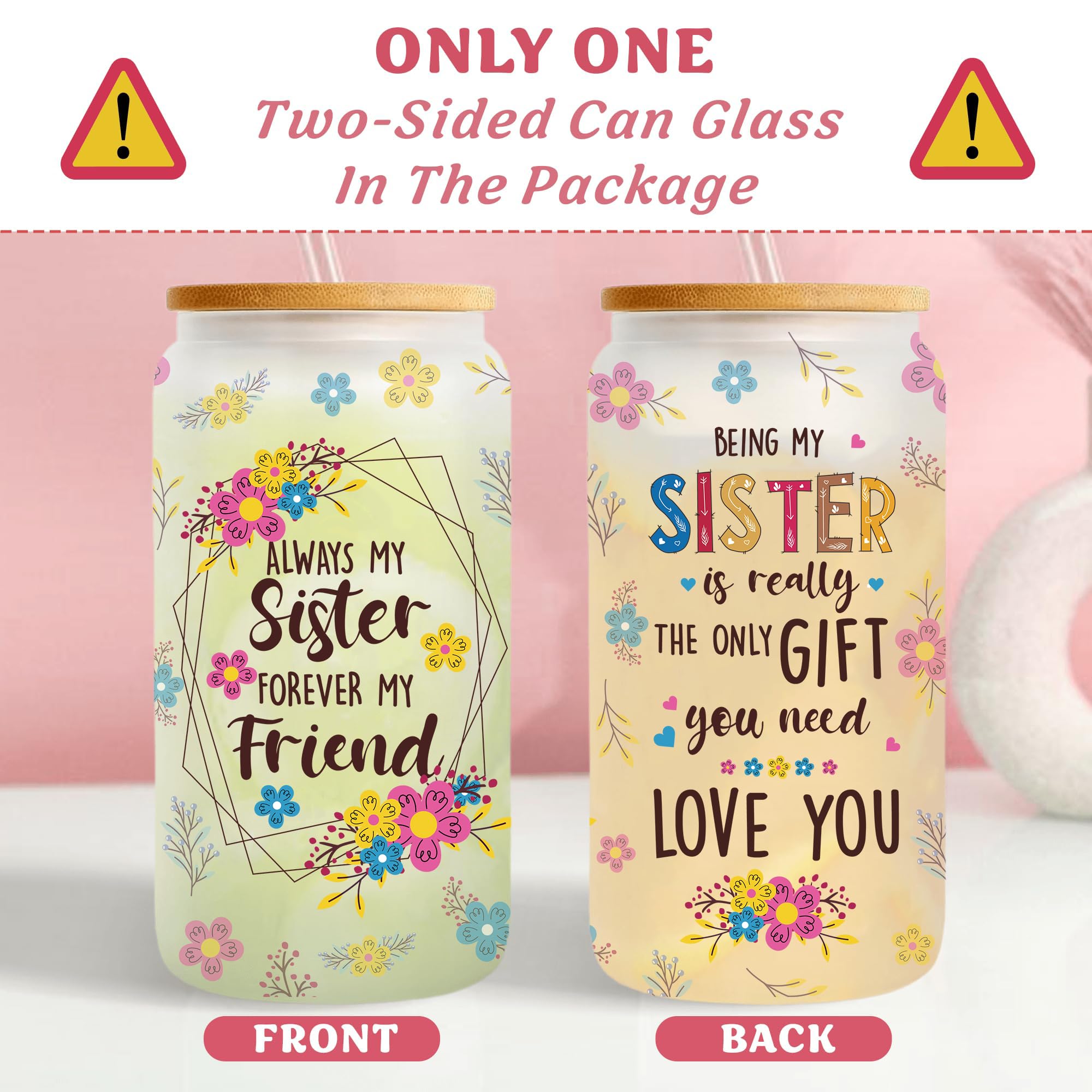 Best Birthday Gifts for Sister - Unique Sister Gift Basket for Women, Best Friend, BFF & Soul Sister | Thoughtful Present for Sister's Birthday, Christmas, Anniversary | Perfect for Long Distance Sisters, Best Friend Appreciation