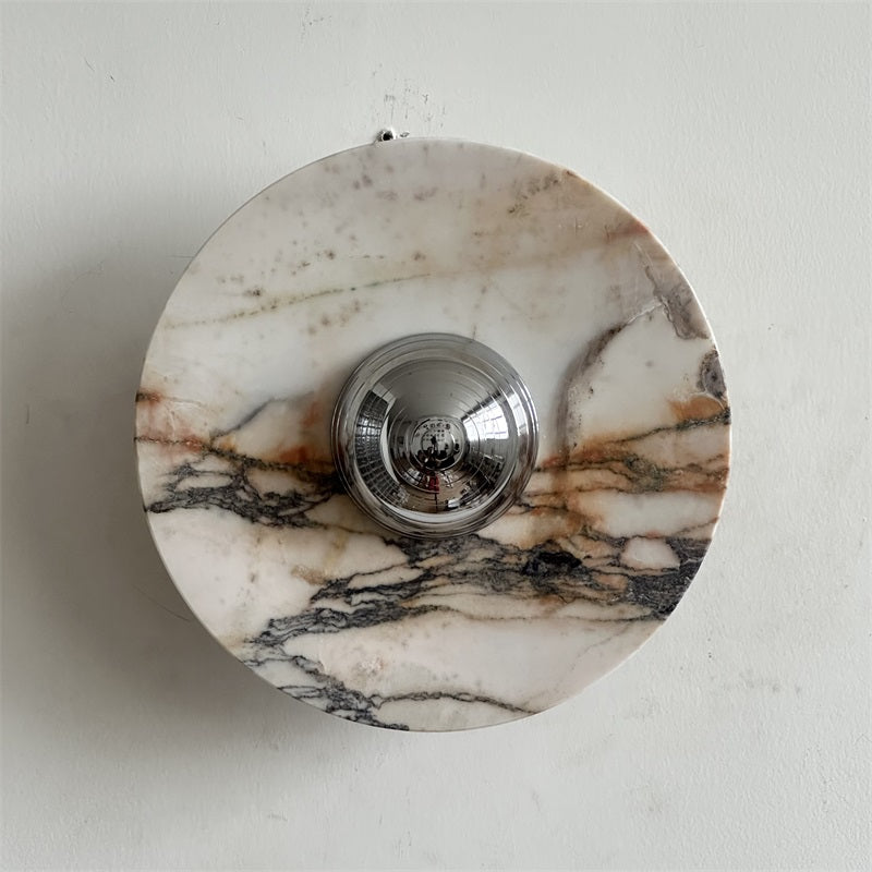 Calacatta Marble Wall Sconce Light - Modern Gold Finish Bathroom Vanity Lighting for Bedroom, Hallway & Living Room Decor