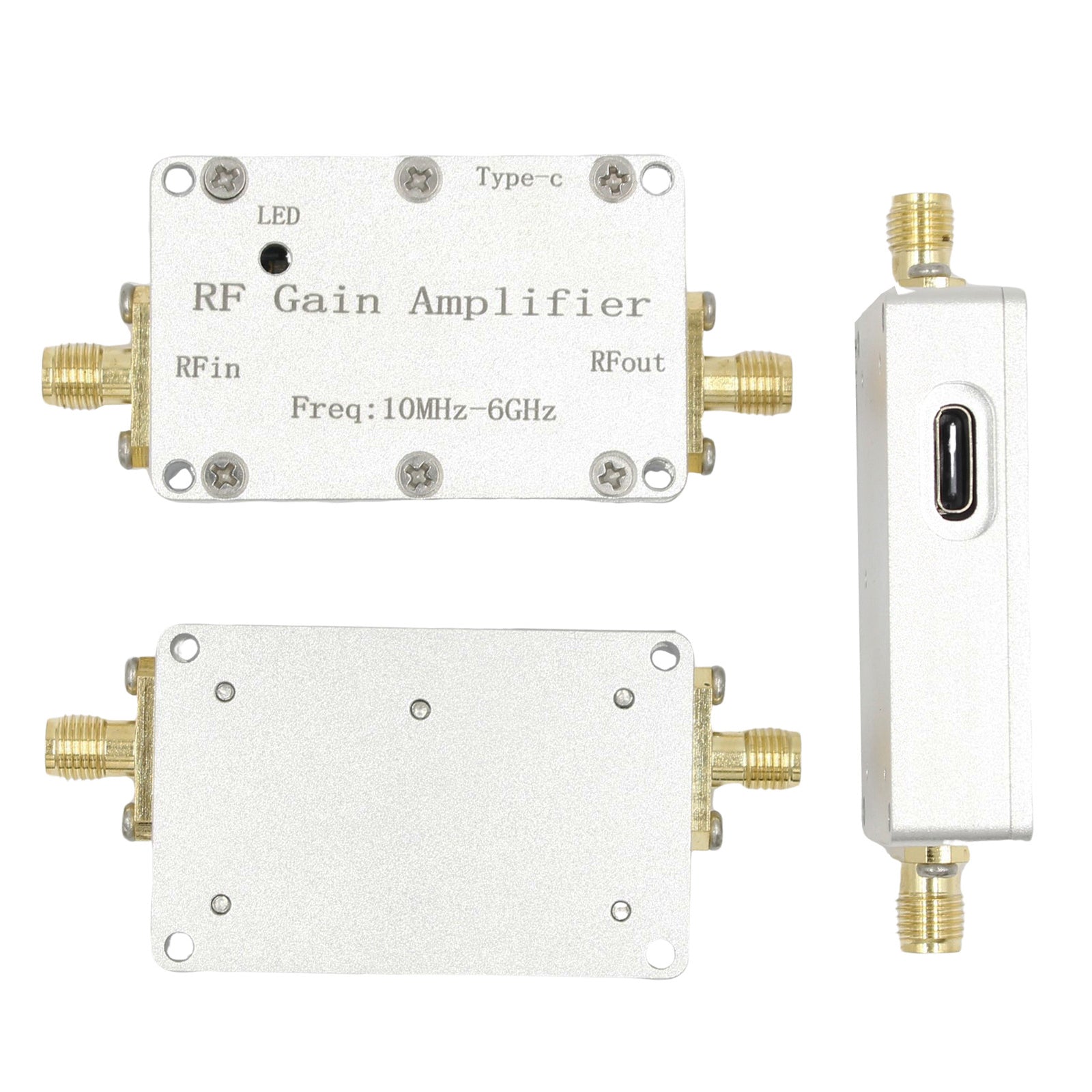10M-6GHz RF Amplifier - 10dB/20dB/30dB/40dB High Gain Driver Receiver - Signal Booster for Ham Radio, Wireless Communication & Antenna Systems
