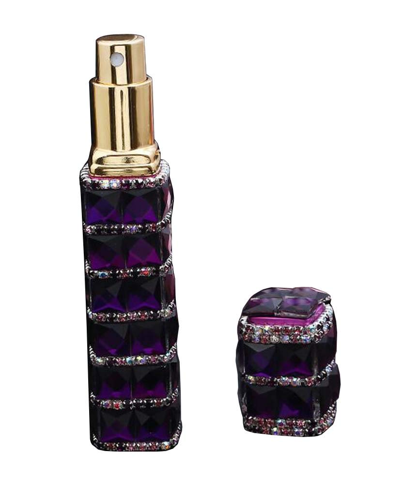 24Station Rhinestone Portable Empty Perfume Bottle - Refillable Travel Spray Atomizer for Women, #35 - Perfect for Purse, Gym Bag & Travel Essentials
