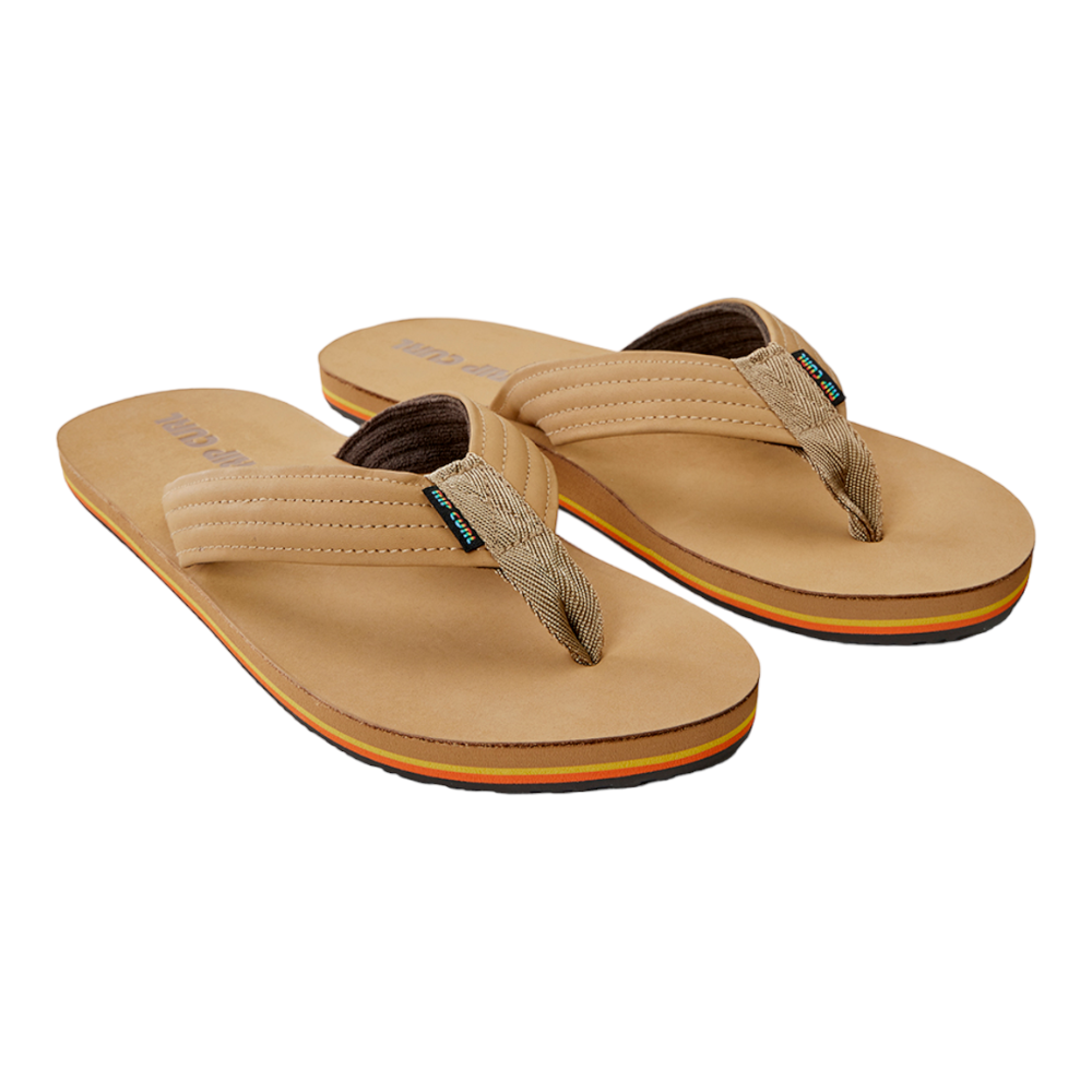 Rip Curl Revival Leather Open Toe Sandals for Women - Comfortable Summer Beach Flip Flops - Perfect for Vacation, Poolside, and Casual Outings