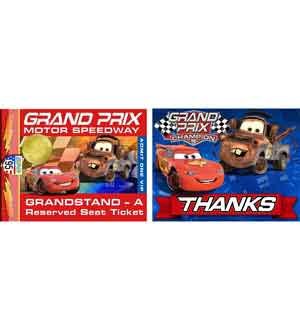 Hallmark Cars Themed Invitation & Thank You Cards - 16 Pack for Birthday Parties, Baby Showers & Special Events