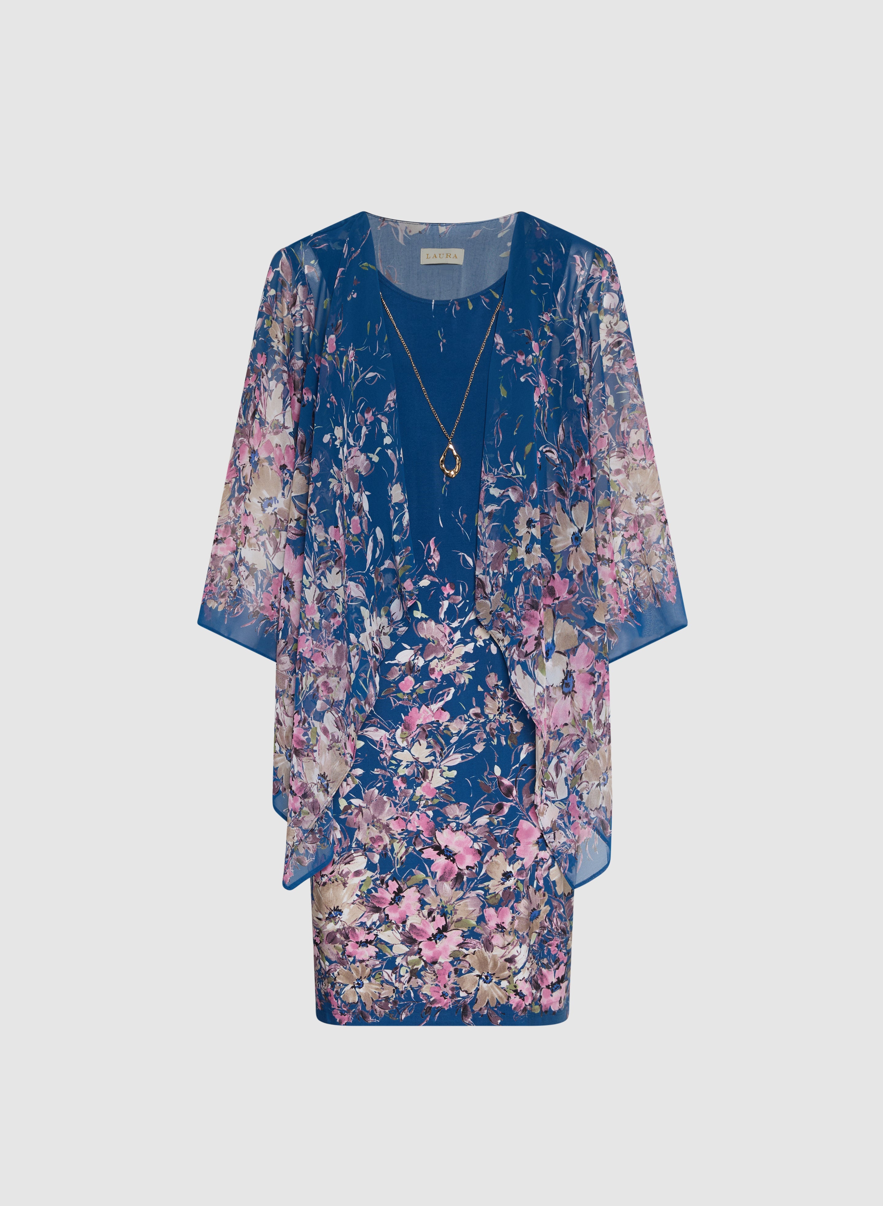 Floral Print Dress and Jacket Set for Women - Elegant Spring Outfits for Weddings, Parties & Casual Wear
