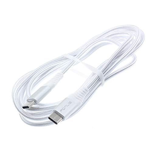 Fast Charging USB Type-C to Type-C Cable 10ft - Compatible with Samsung Galaxy Note 10 Plus | Durable Braided Nylon | High-Speed Data Sync & Power Delivery | Perfect for Home, Office & Car Charging