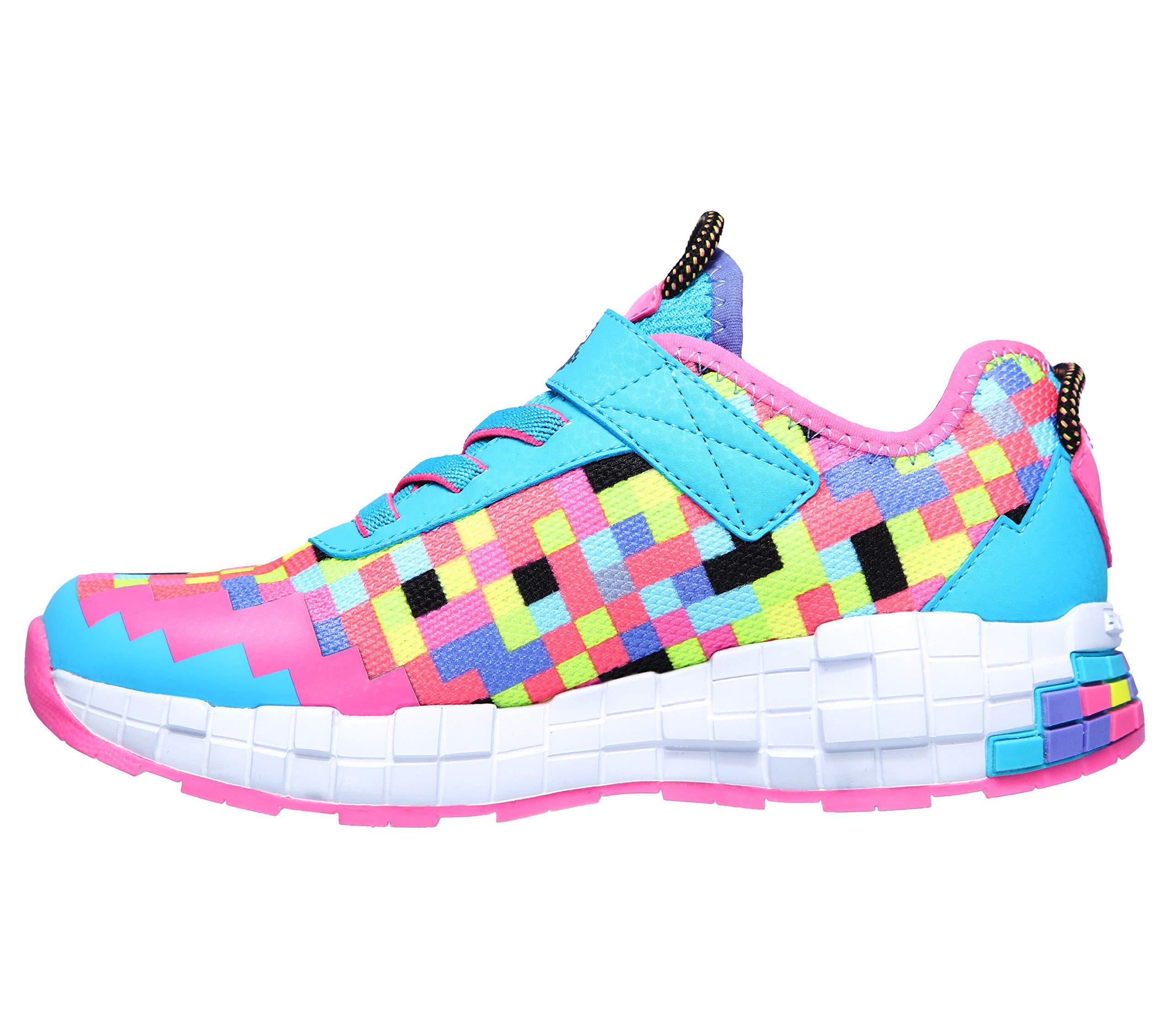 Skechers Kids Lightweight Pixel Girls Gaming Sneakers - Comfortable Sport Shoes for Active Play & School - Perfect for Running, Gym & Casual Wear
