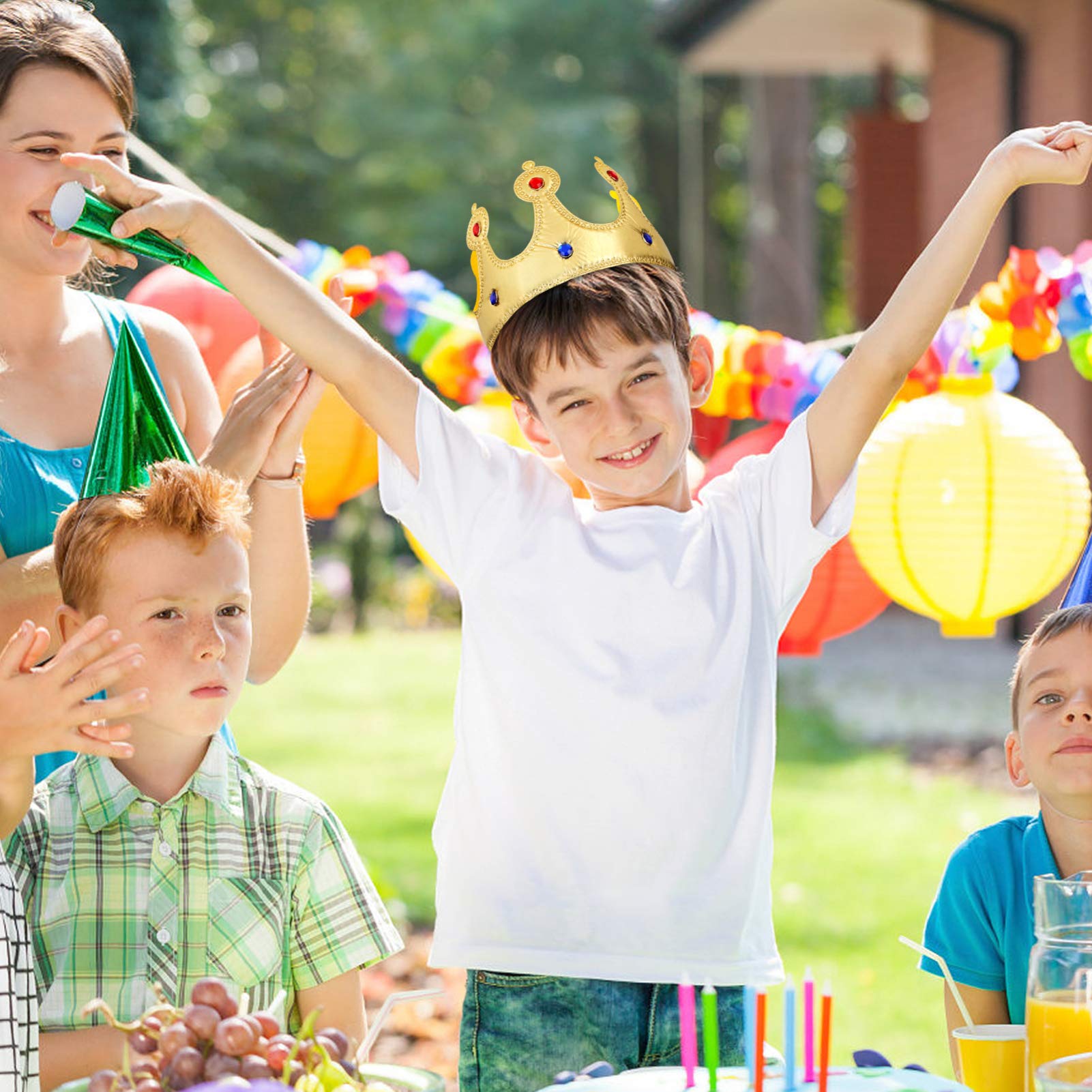1pc Birthday King Crown for Kids - Adjustable Party Crown Hat for Boys & Girls - Perfect for Birthday Parties, Celebrations & Photo Props
