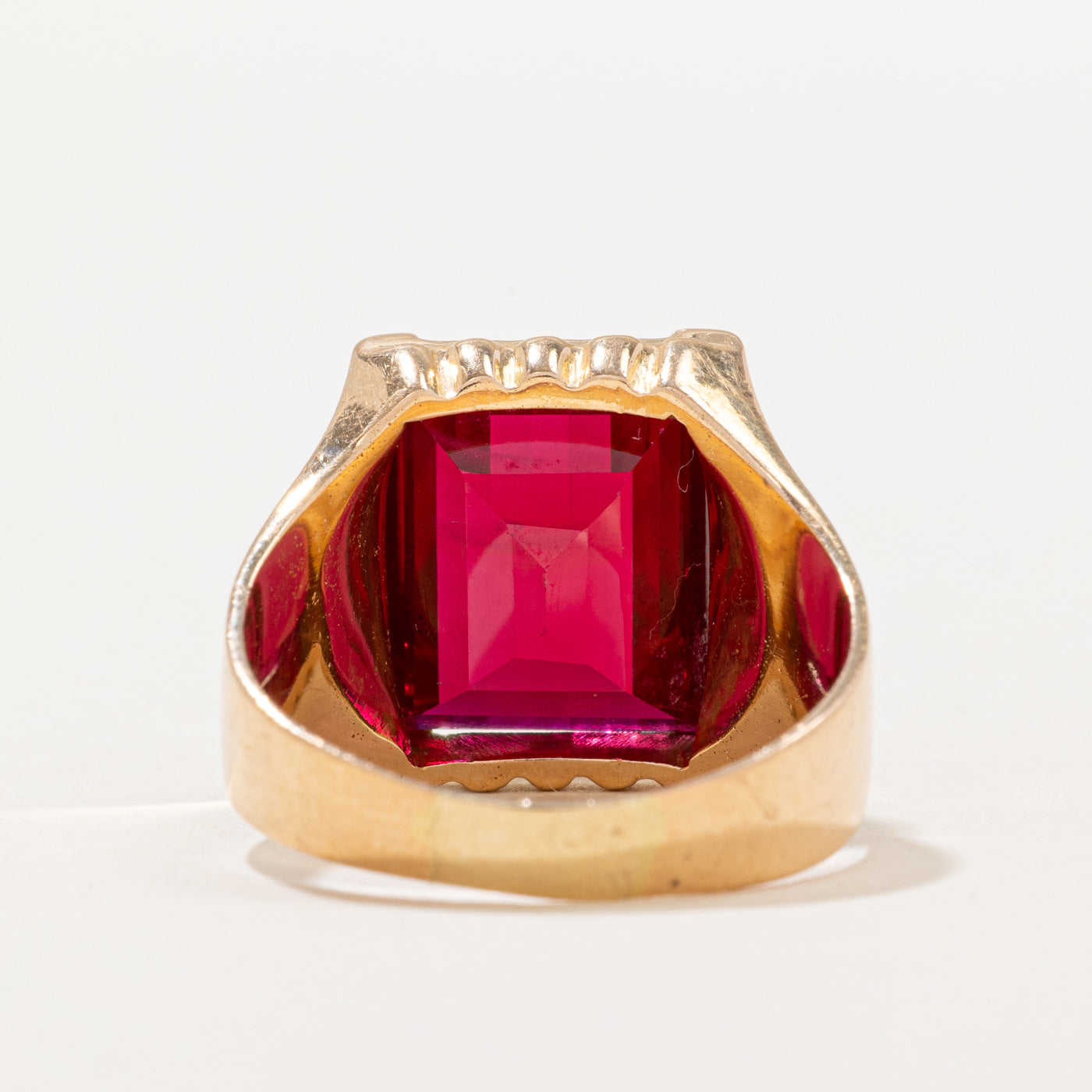 14.00ct Synthetic Ruby Cocktail Ring for Women - Size 10 | Elegant Statement Jewelry for Parties, Weddings & Special Occasions