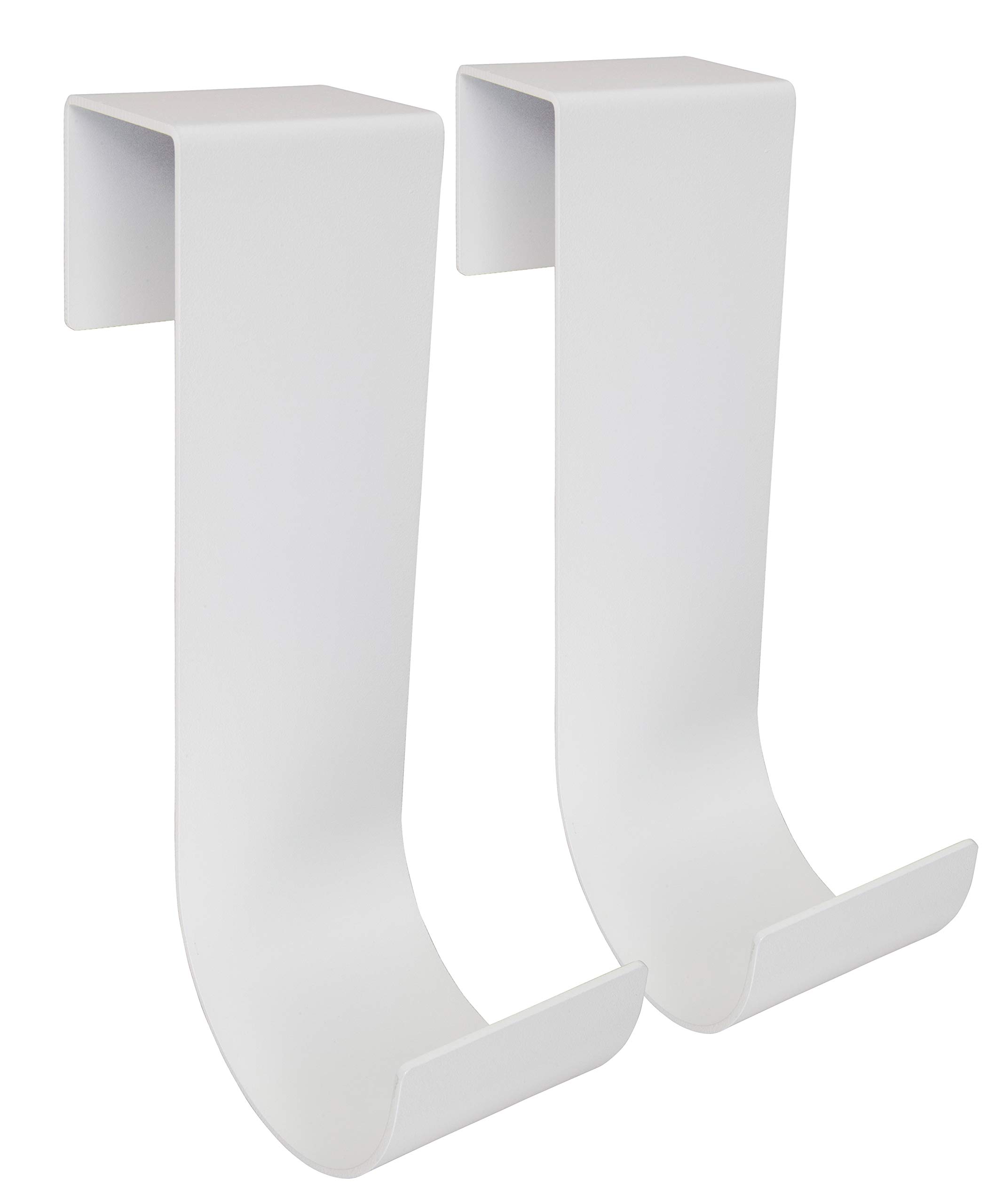Durable Aluminum Slip-on Fence Hooks - #2-10-WHITE (Pair) - Perfect for Garden Fencing, Deck Railings & Outdoor Decor