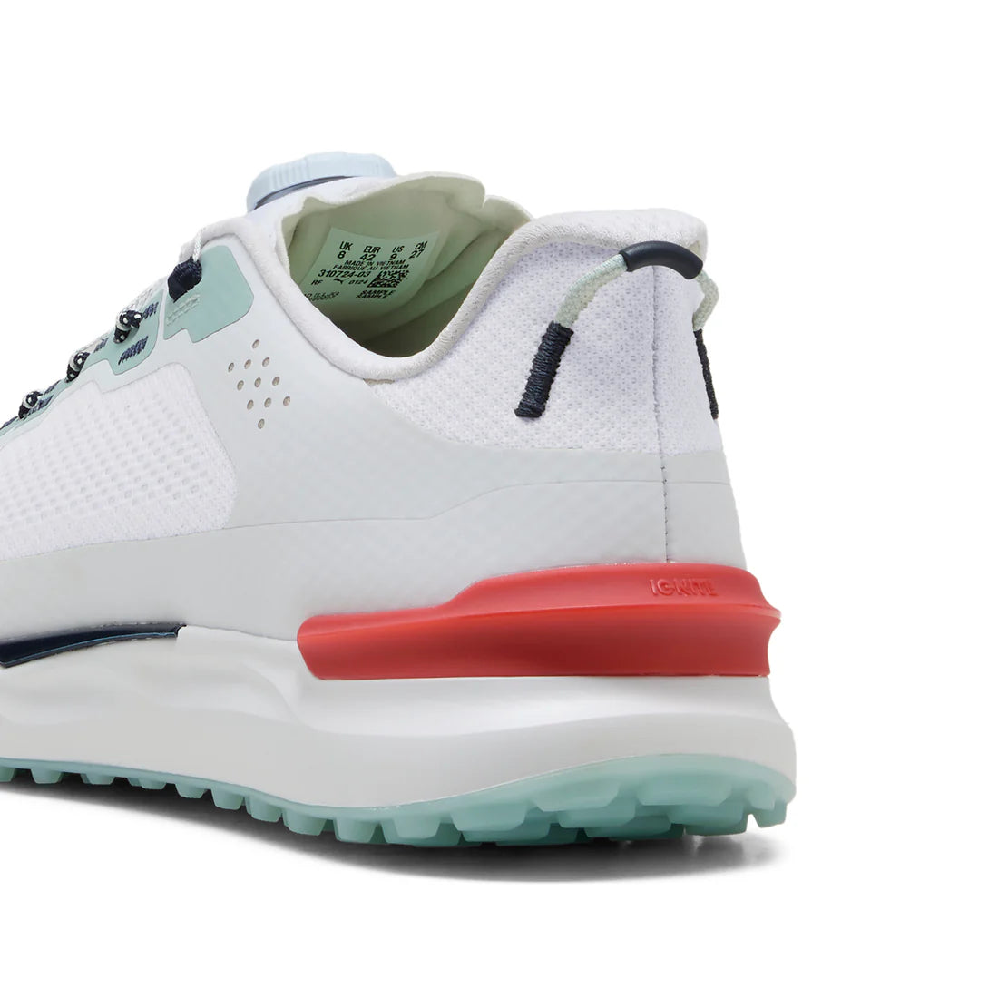 Puma Ignite Elevate 2 Disc Running Shoes for Men - Lightweight White & Mint Sneakers with Disc Closure System - Perfect for Jogging, Gym Workouts and Casual Wear