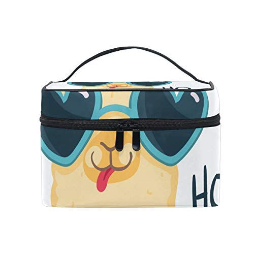 Cartoon Alpaca Makeup Bag - Portable Travel Train Case & Toiletry Organizer | Multifunctional Storage for Cosmetics, Sunglasses & Accessories | Perfect for Travel, Gym & Daily Use