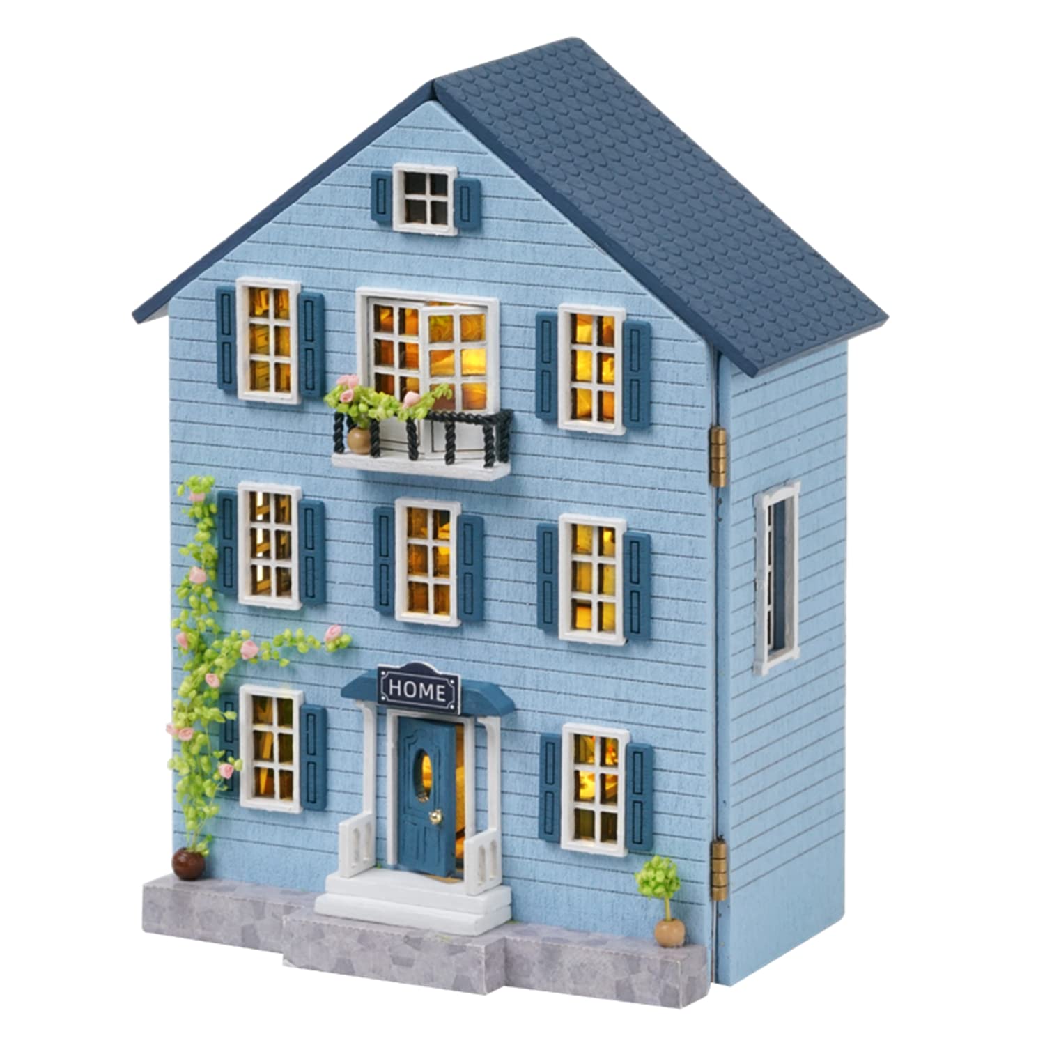 Flever DIY Miniature Dollhouse Kit - Creative Room with Tiny Furniture for Valentine's Day Gift (Molan House) | Perfect for Home Decor, Collectors & Romantic Surprises