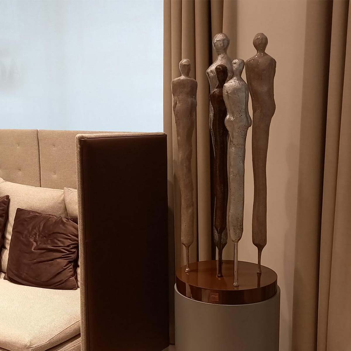Vertical People Fiberglass Sculpture - Modern Art Decor for Home, Office & Garden - Perfect for Indoor & Outdoor Decoration