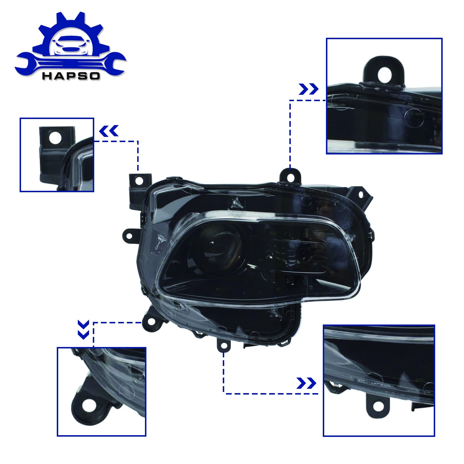 Jeep Cherokee 2014-2017 Halogen Headlight Assembly Replacement - Driver & Passenger Side with Bulbs (Fits Latitude/Limited/North/Sport Models, Part #68102847AE/68102846AE, CH2502249/CH2503249) - Perfect for Night Driving & Off-Road Adventures