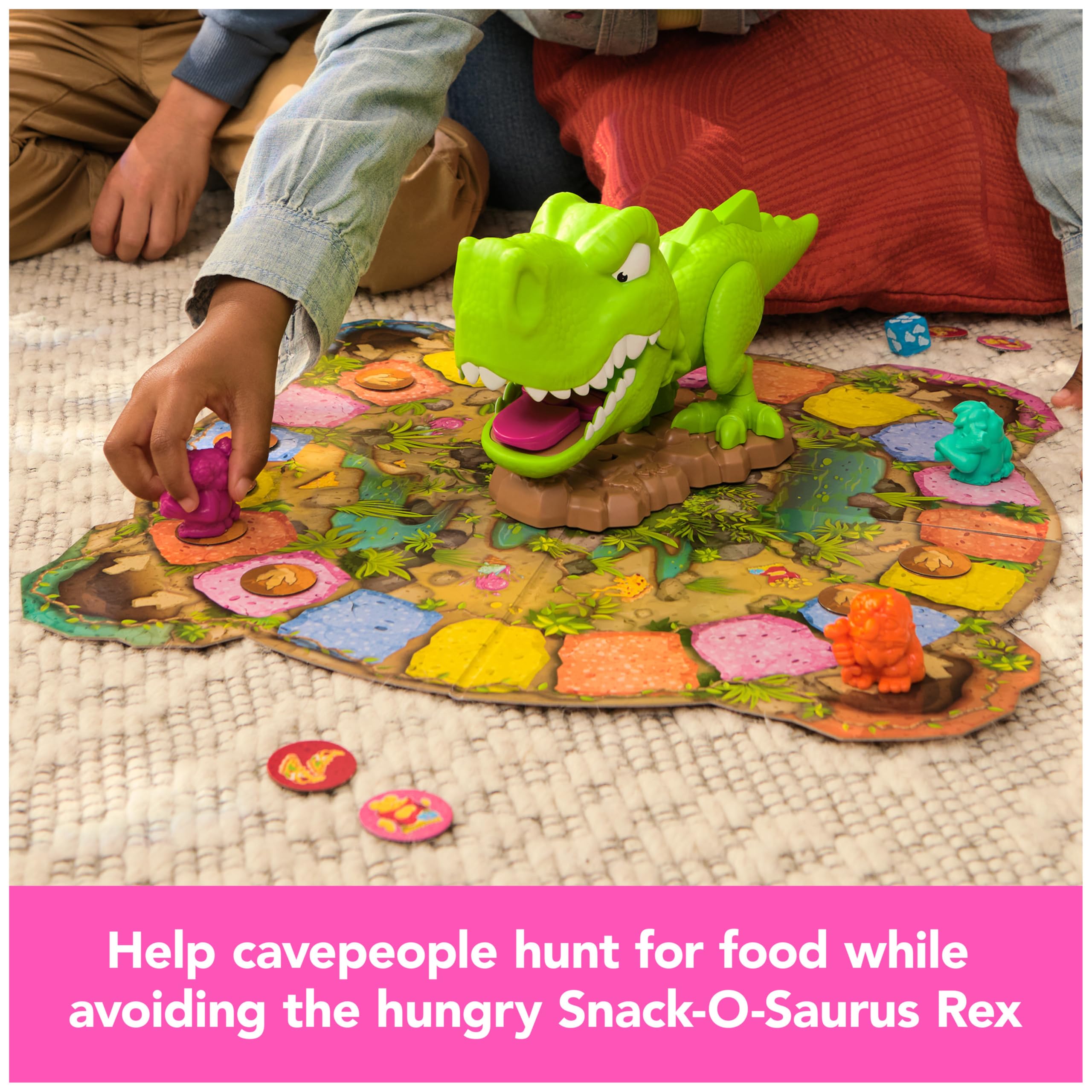 Spin Master Games Snack-O-Saurus Rex - Interactive Dinosaur Board Game for Kids Ages 5+ | Fun Family Night Game for 2-4 Players | Perfect for Birthday Parties & Indoor Playtime