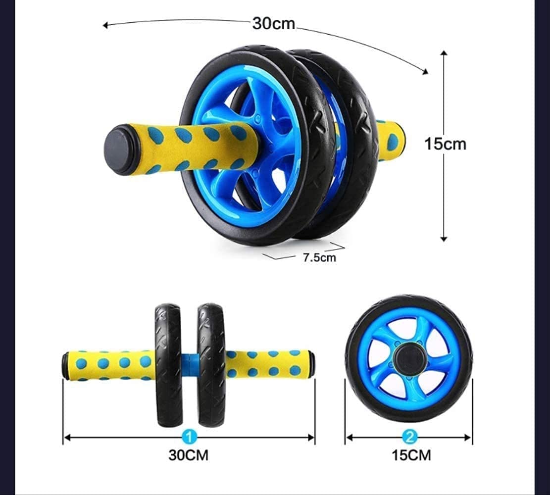 AB Double Wheel Roller - Core Strengthening Abdominal Exercise Equipment for Home Gym - Durable Ab Wheel for Full Body Workout - Perfect for Abs Training, Strength Building & Fitness Routines at Home