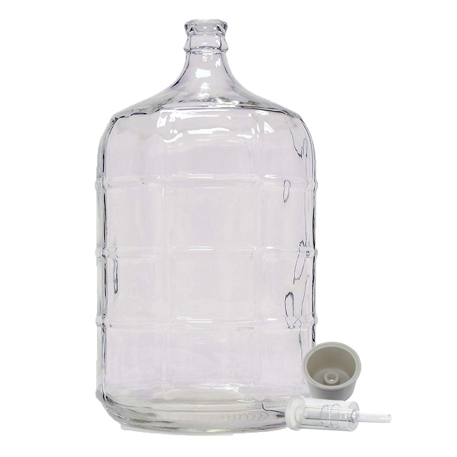 Home Brew Ohio 5 Gallon Glass Carboy with Drilled Bung & Airlock - Perfect for Beer, Wine & Mead Fermentation - Home Brewing Essential Equipment