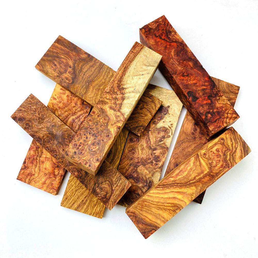 Premium Burma Burl Wood Knife Handle Scales - 4.72
