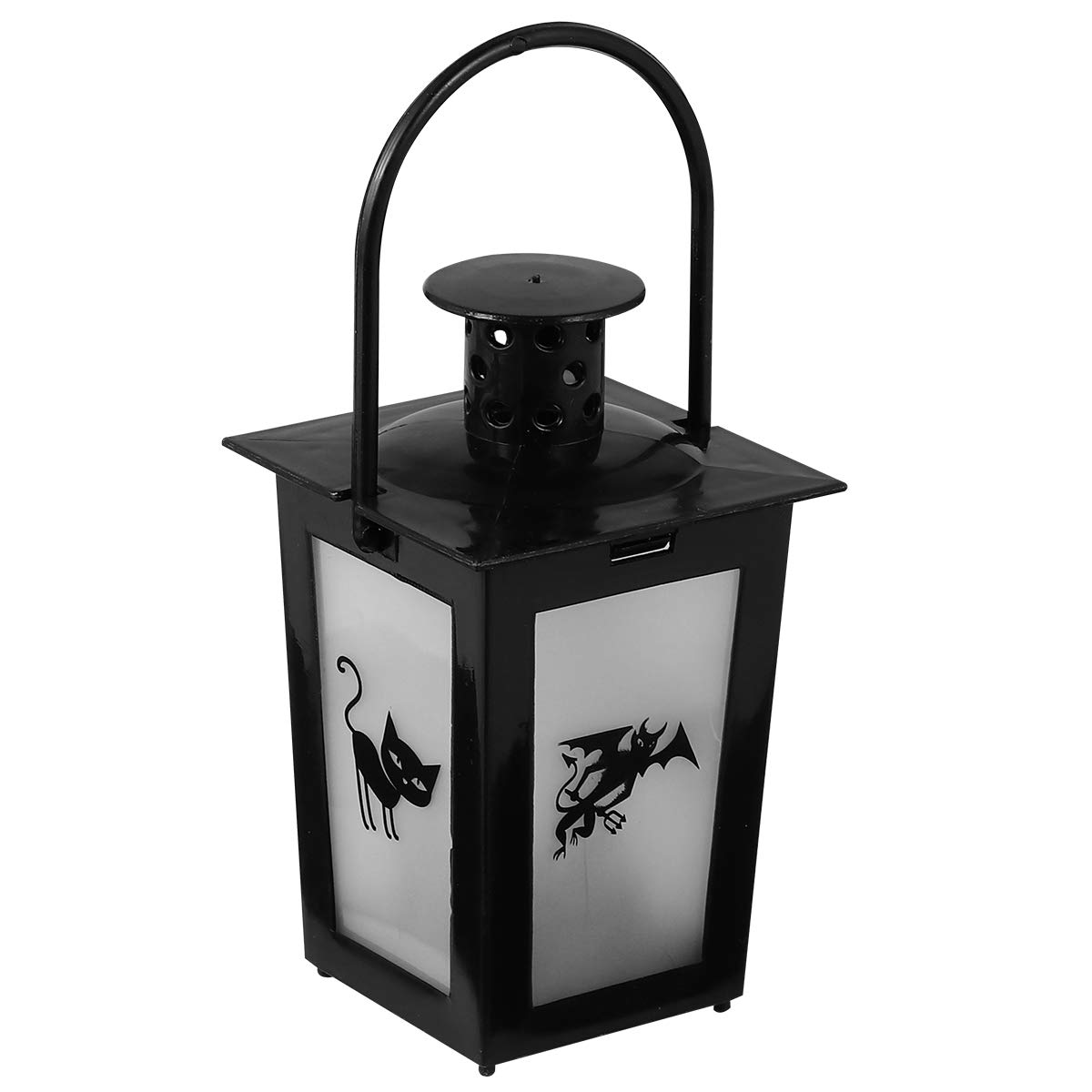 ABOOFAN Portable Halloween Wind Lamp - Funny Black Cat Printed Outdoor/Indoor Decor for Halloween Party, Yard, Garden, or Home Decoration