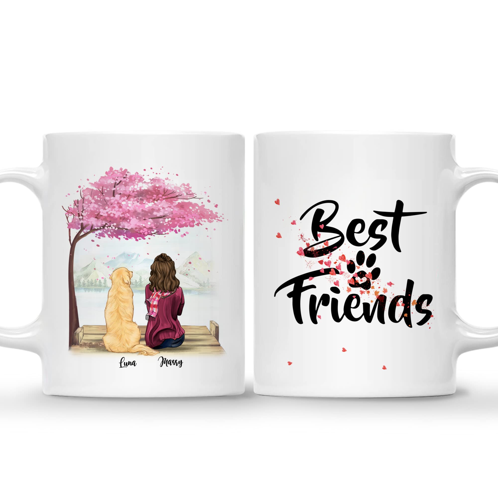 Personalized Dog Mug - Custom Best Friends Coffee Cup for Dog Lovers | 11oz & 15oz Options | Funny Gift for Dog Moms & Owners | Perfect for Morning Coffee, Office Use & Pet Lover Gifts