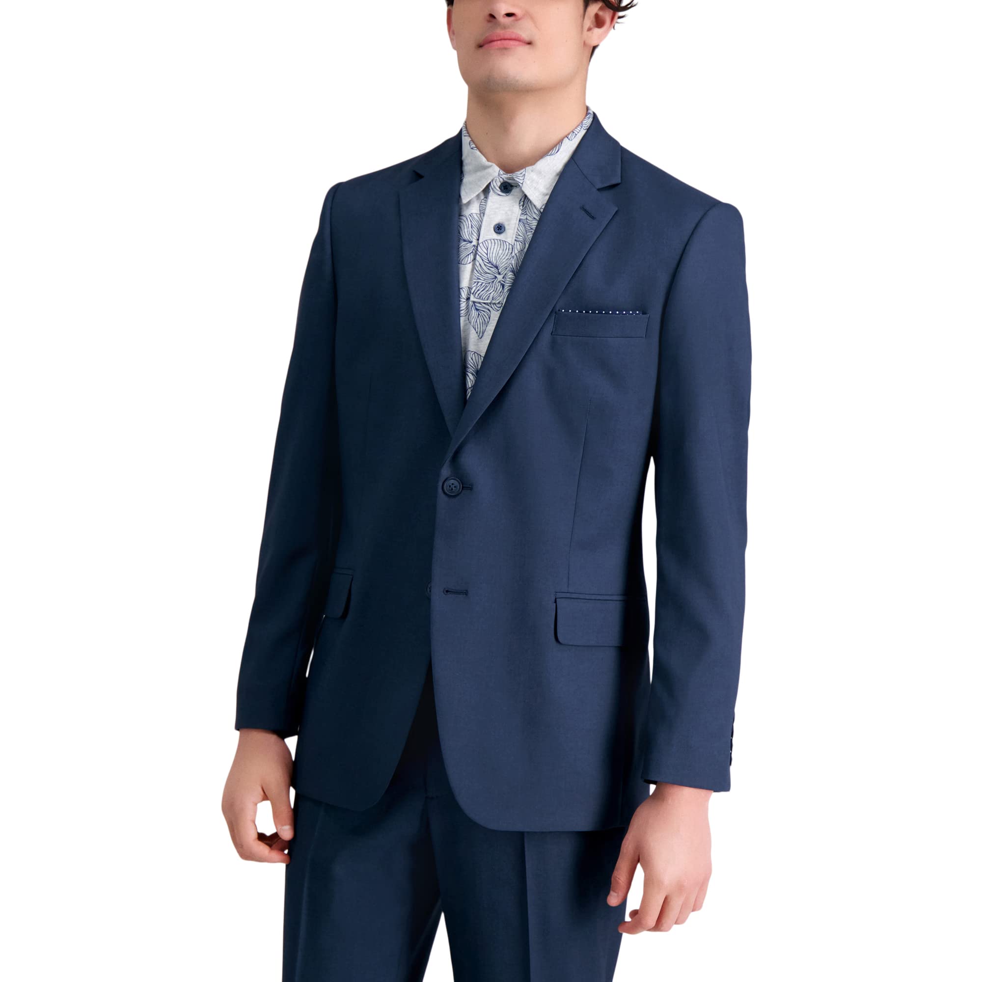 Haggar Men's Travel Performance Tailored Fit Suit Separates - Pants & Jacket Set | Wrinkle-Resistant Business Attire for Office, Weddings & Formal Events