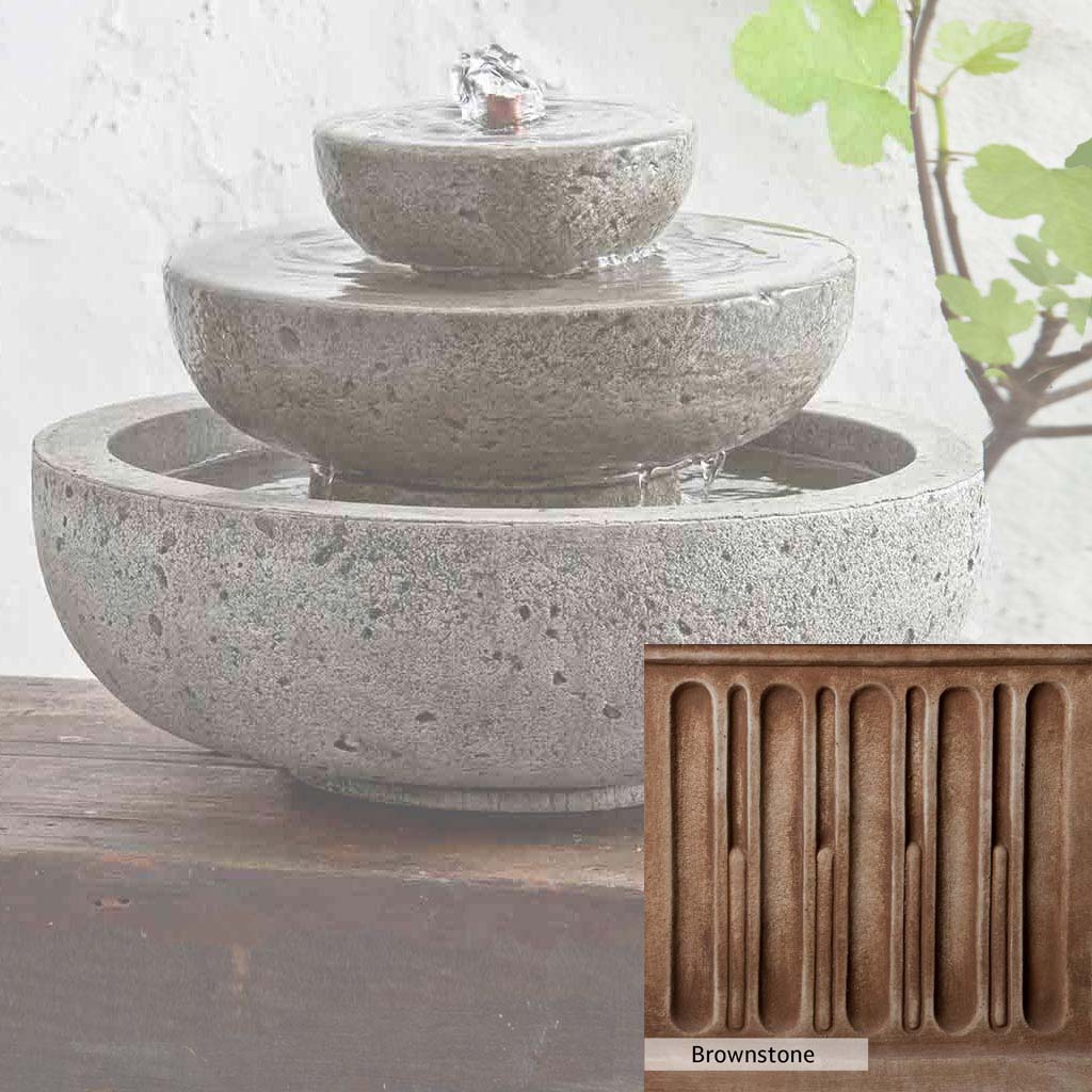 Campania International M Series Platia Outdoor Water Fountain - Elegant Garden Decor for Patio, Yard, and Landscape Design