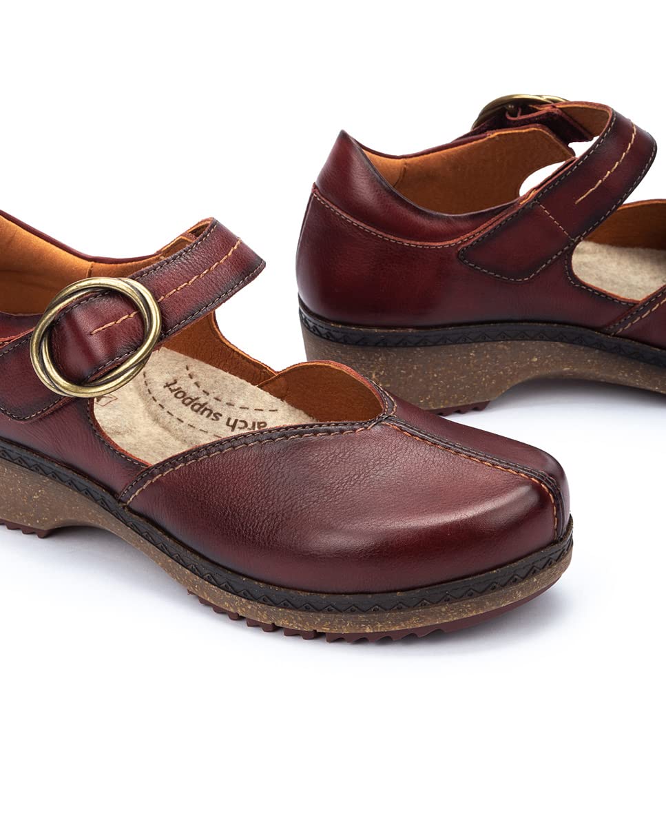 PIKOLINOS Women's Leather Granada Flats - Comfortable & Stylish Slip-On Shoes for Casual Wear, Office, and Travel