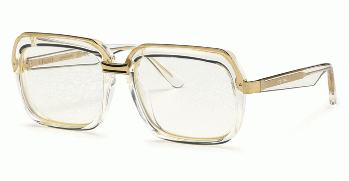 Celine CL40050U Clear Gold Sunglasses for Women - Luxury Designer Sunglasses with UV Protection - Perfect for Beach, Driving & Fashion Outfits