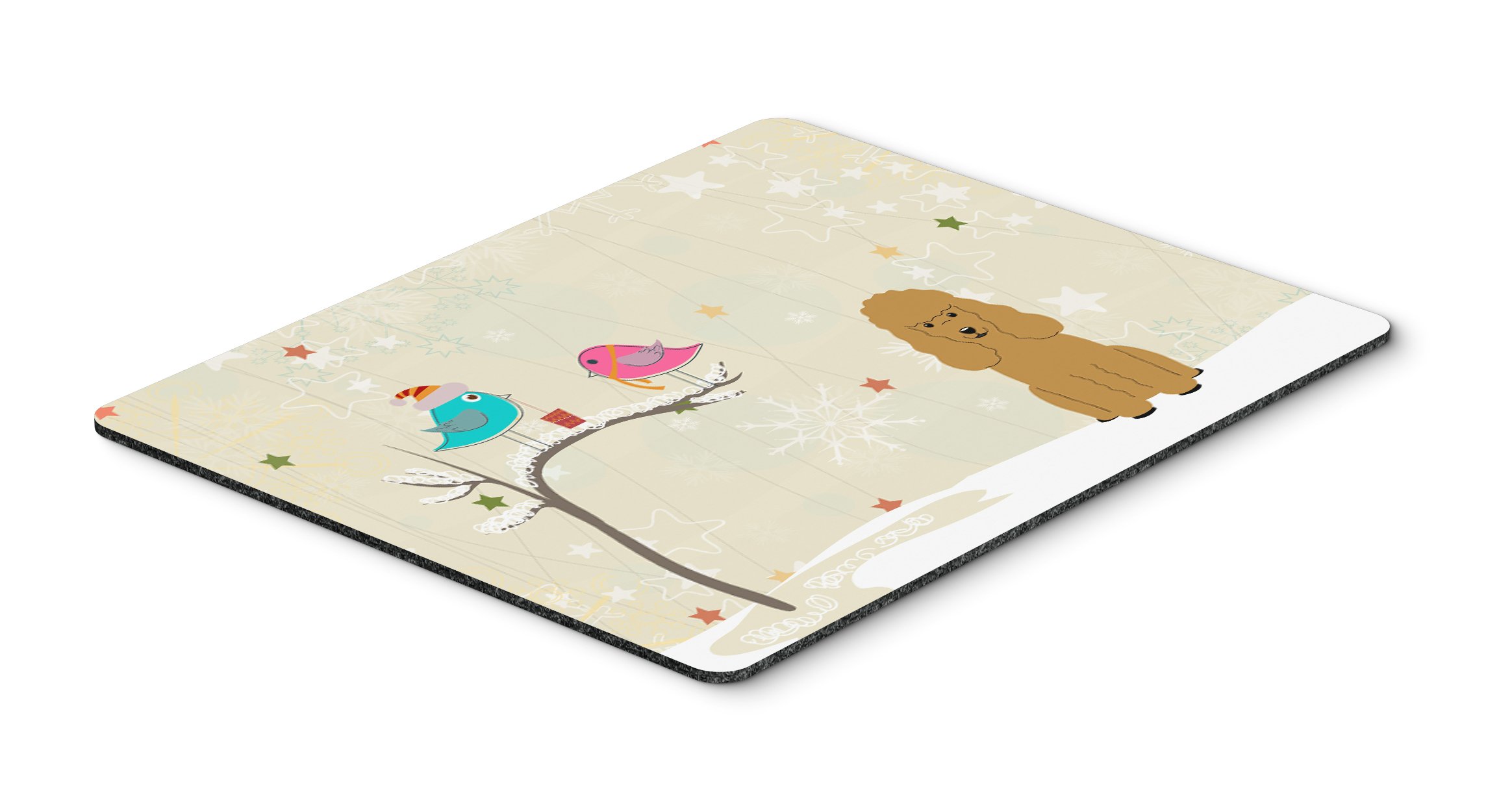 Caroline's Treasures BB2541MP Between Friends Poodle Tan Mouse Pad - Large Washable Non-Slip Desk Mat for Home Office, Gaming & Computer Work | Perfect for Laptop Users & Workspace Decor
