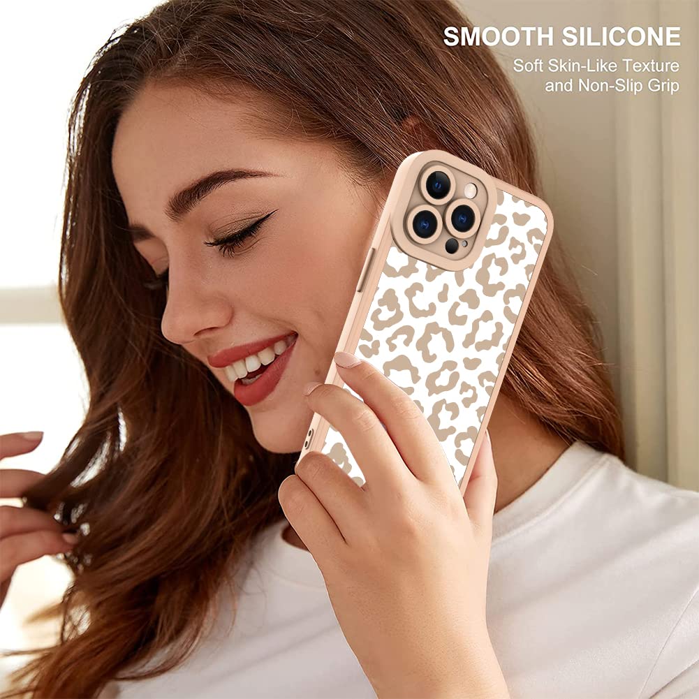 Premium Leopard Print iPhone 13 Pro Max Case - Shockproof Silicone TPU Cover with Camera Protection | Cheetah Design Protective Phone Case for 6.7