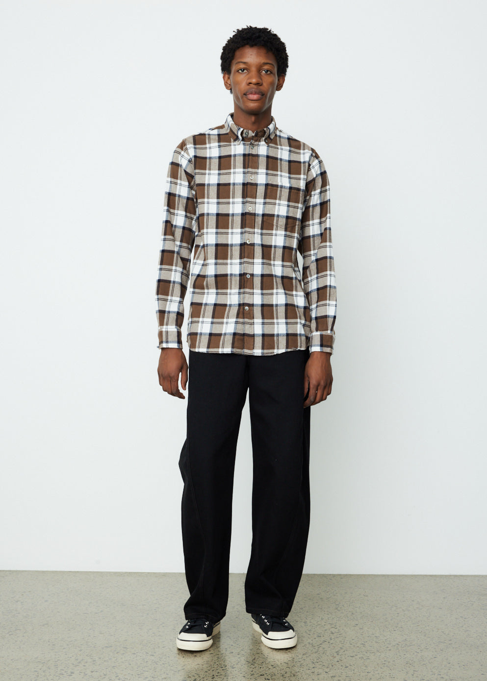 Anton Brushed Flannel Shirt for Men - Soft Plaid Long Sleeve Button Down Shirt - Perfect for Casual Wear, Outdoor Activities, and Layering in Fall & Winter