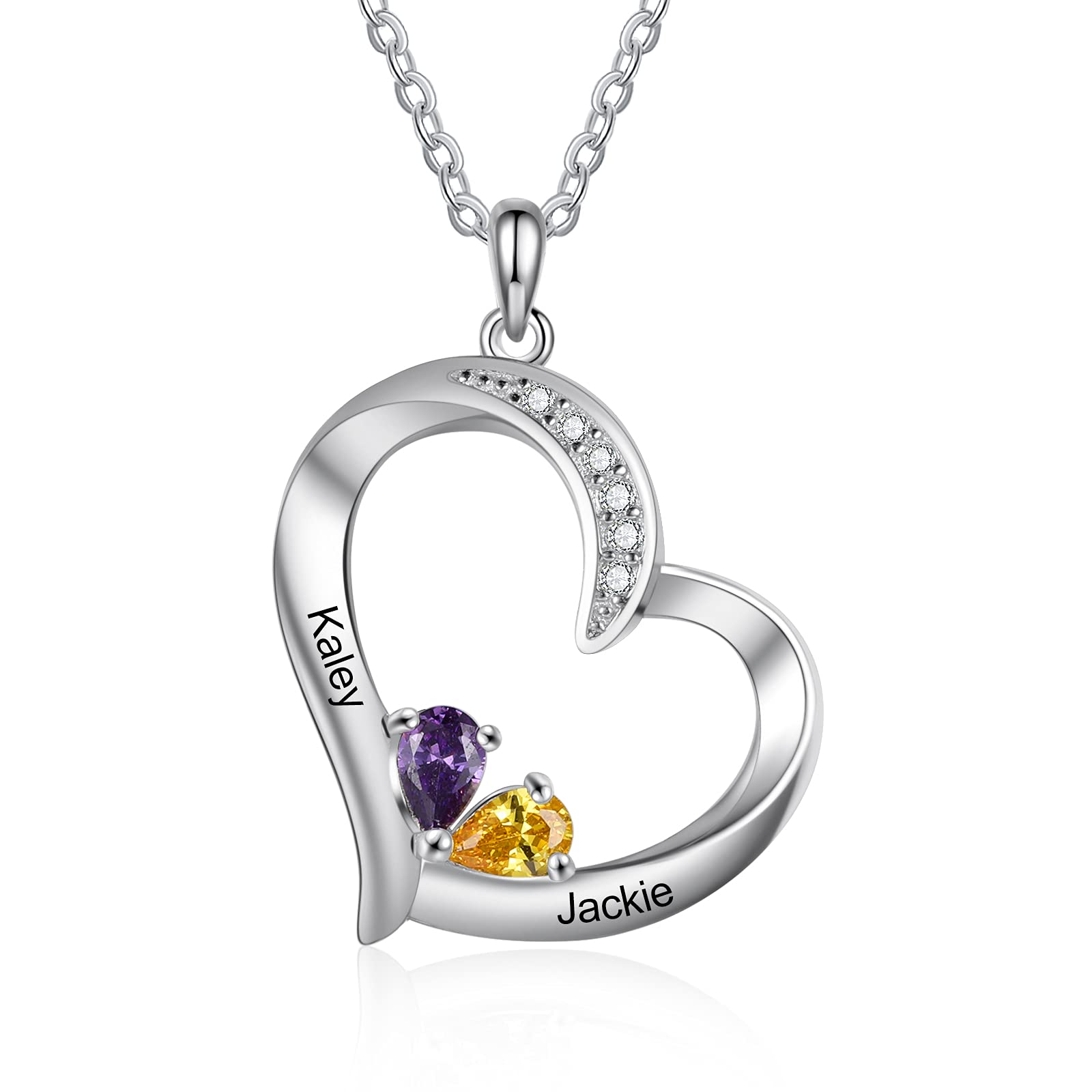 Personalized Mothers Necklace for Women - Custom Birthstone Name Necklace for Mom, Grandma, Wife & Daughter | Thoughtful Gift for Birthday, Anniversary, Mother's Day & Special Occasions