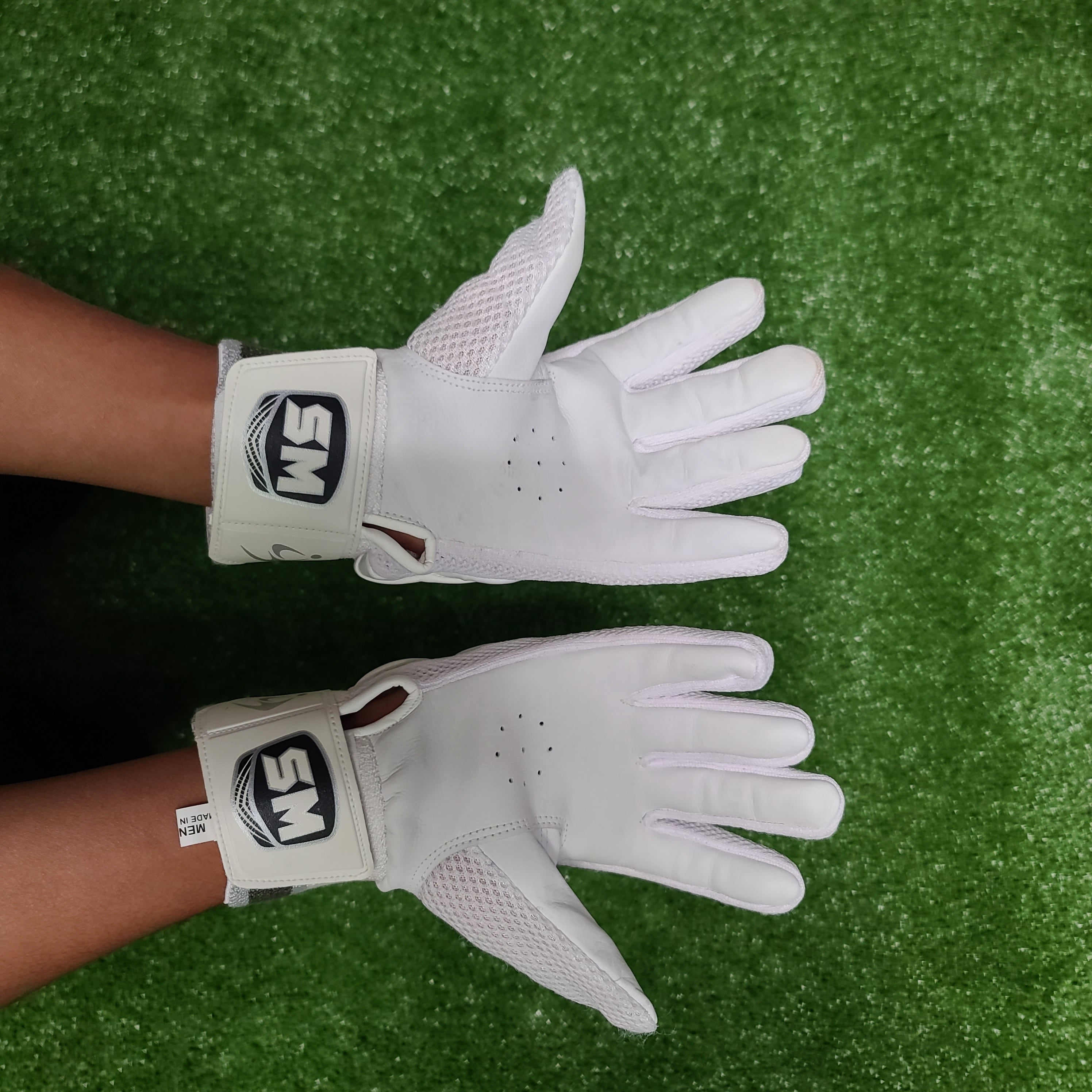 SM Tennis Ball Youth Cricket Batting Gloves - Ambidextrous for Boys & Girls - Perfect for Practice, Training & Matches