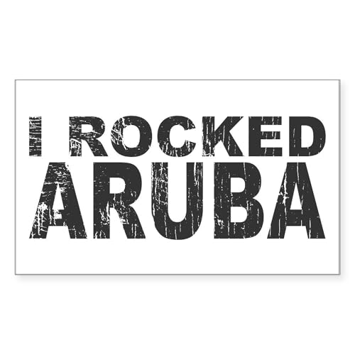White - I Rocked Aruba Rectangle Sticker