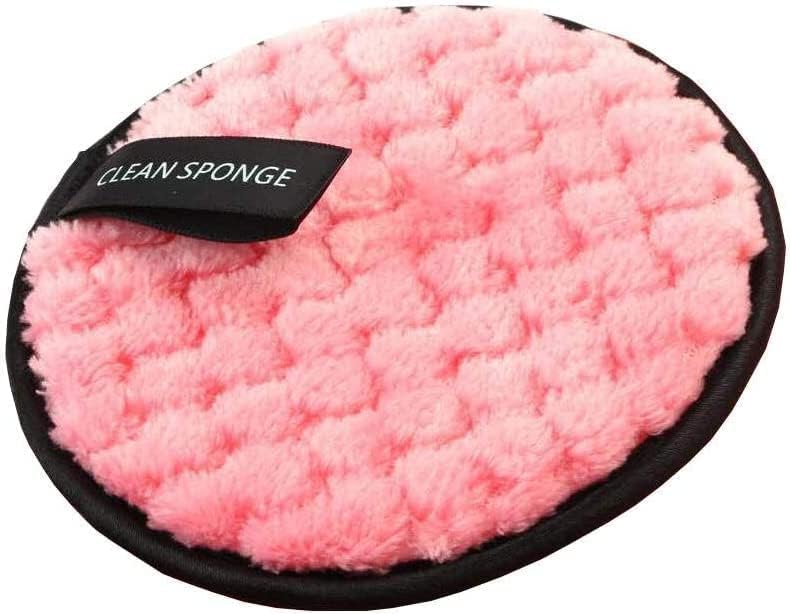 Jarsvoy Reusable Makeup Remover Sponge Pads - Microfiber Deep Cleansing Facial Wipes for Mascara & Eye Shadow Removal - Eco-Friendly Makeup Remover (Pack of 1, Pink) - Perfect for Travel & Daily Skincare Routine