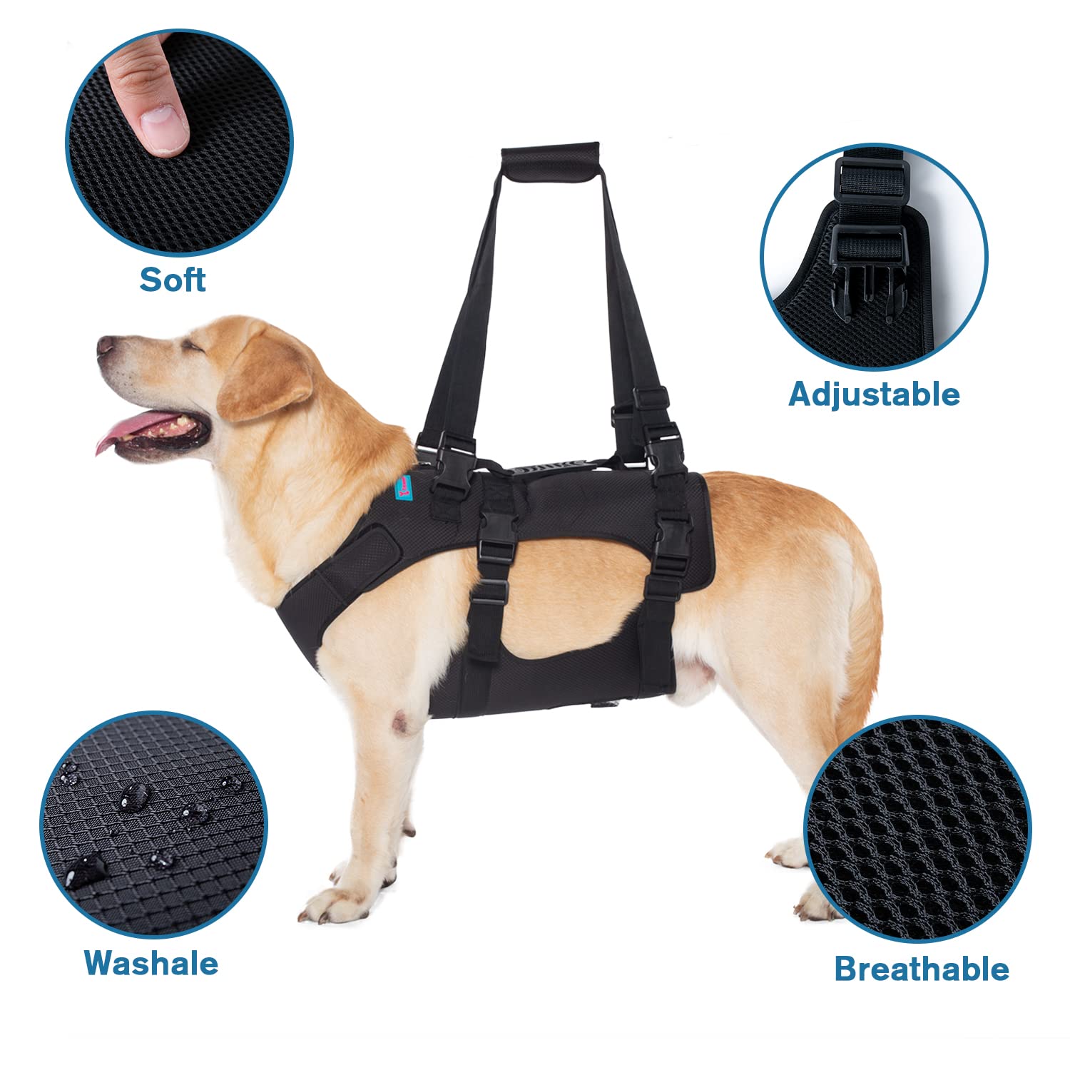 Premium Dog Lift Harness for Small & Elderly Dogs - Adjustable Support Sling for Mobility Assistance - Perfect for Post-Surgery Recovery, Arthritis & Weakness Relief - Indoor & Outdoor Use