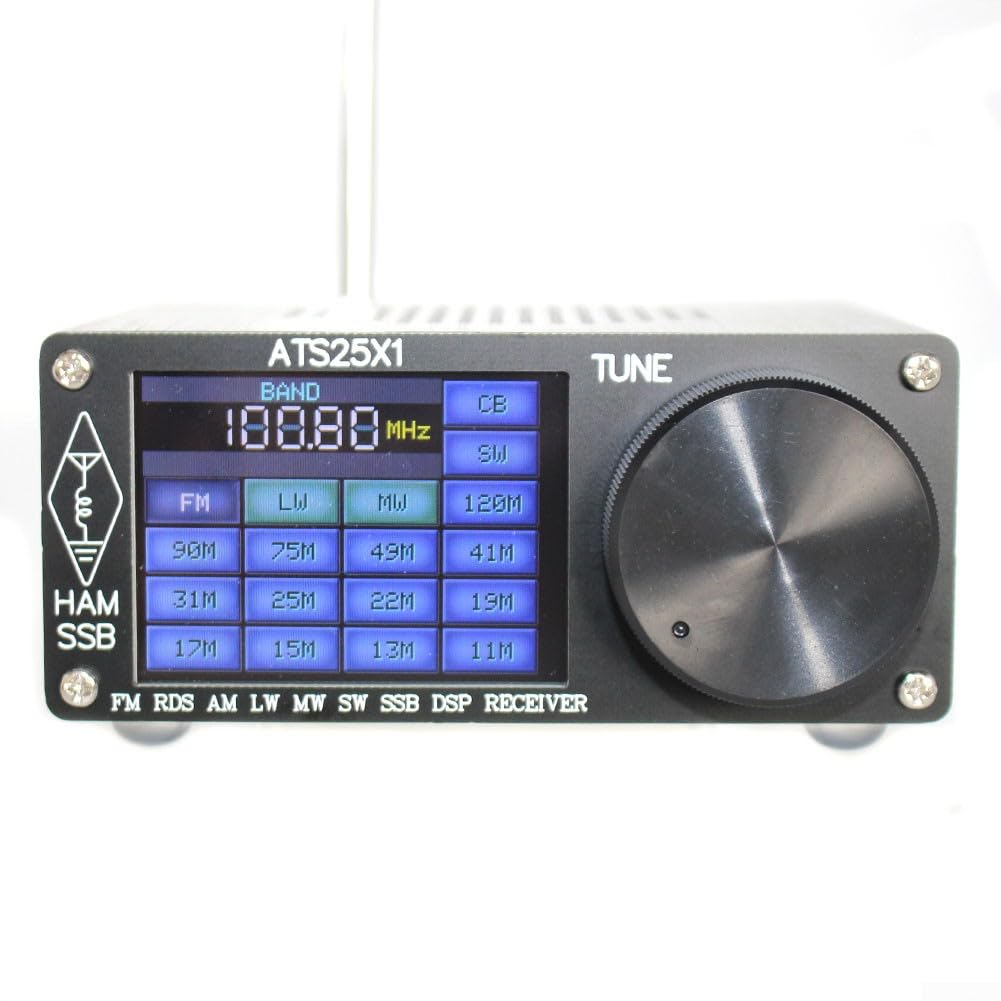QOXEZY ATS-25+ 2.4 Inch Touch Screen Digital Radio with Si4732 Full Band Receiver - FM/LW/MW/SW/SSB Portable Handheld Radio for Outdoor Adventures, Emergency Preparedness & Travel